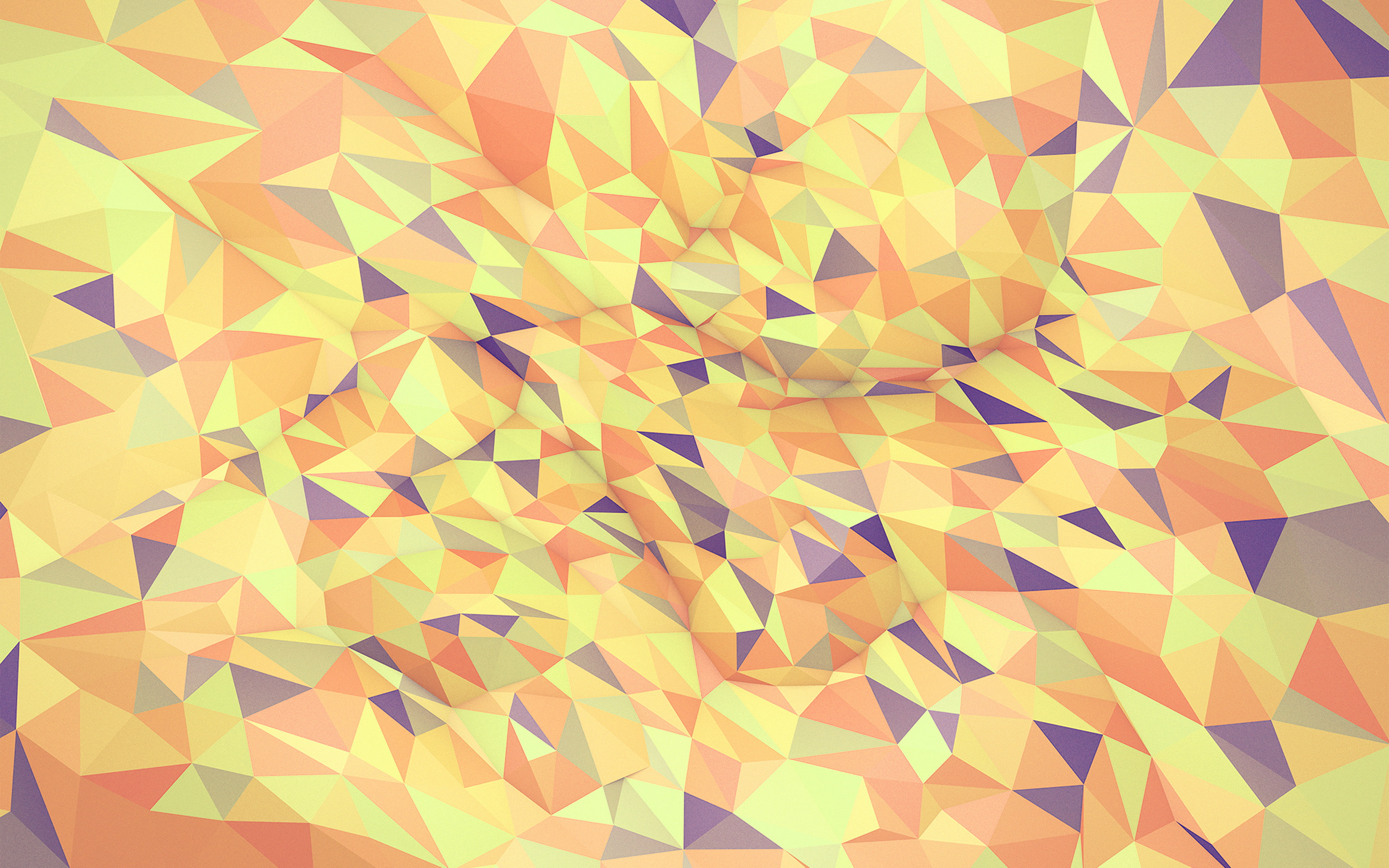 4K, orange, metaphysics, hampus, polygon, yellow, art, olsson, pattern, HD Wallpaper