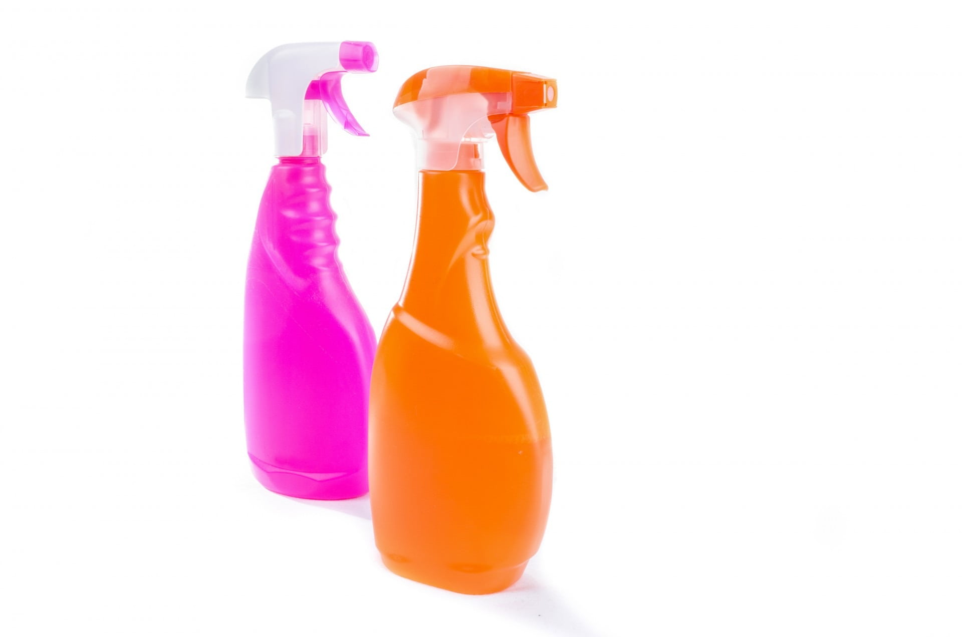 cleaning, isolated, clean, indoors, liquid, housework, orange color, studio shot, pink, plastic, sprayer, bright, wipe, squirt, household, fluid, orange, HD Wallpaper