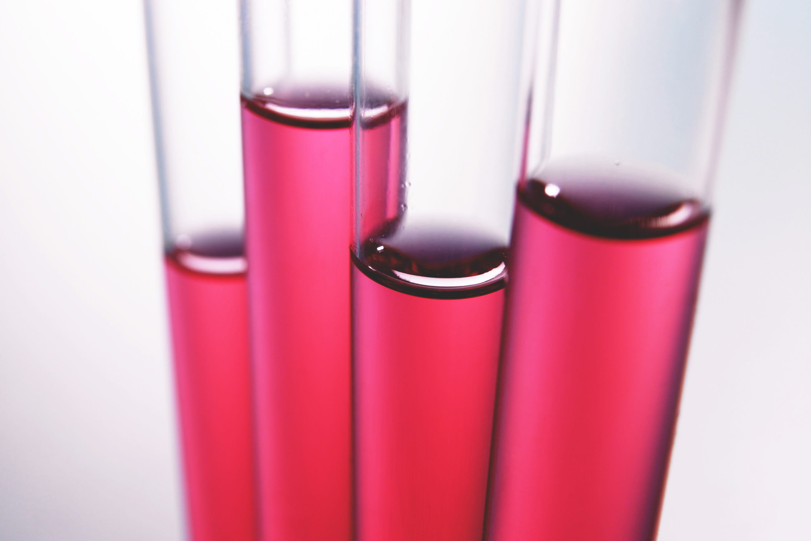pink color, still life, day, no people, refreshment, white background, research, Chemistry, drink, liquid, multi colored, indoors, test Tube, close-up, HD Wallpaper