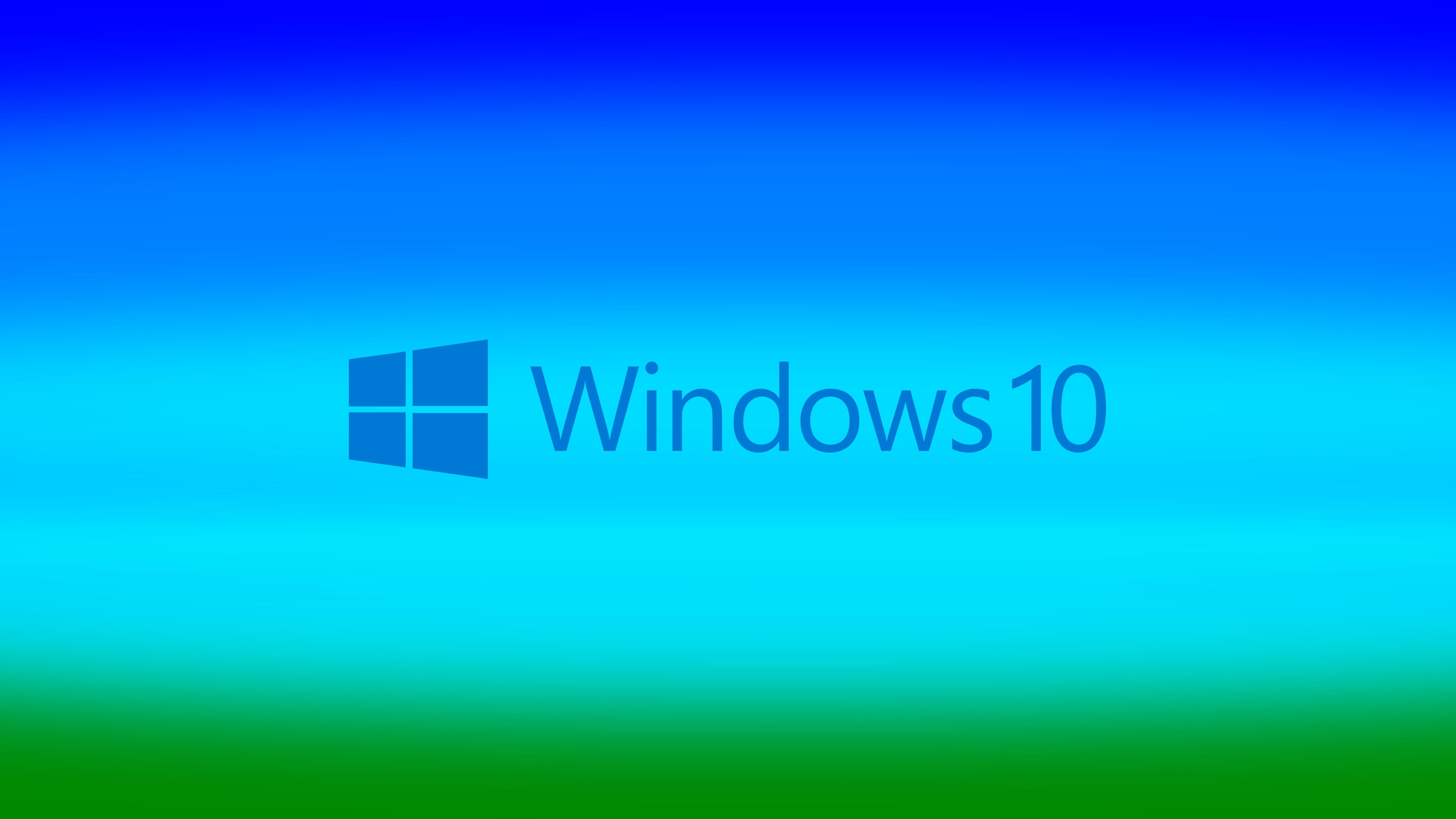 blue, Windows 10, green, 4K, computer, HD Wallpaper