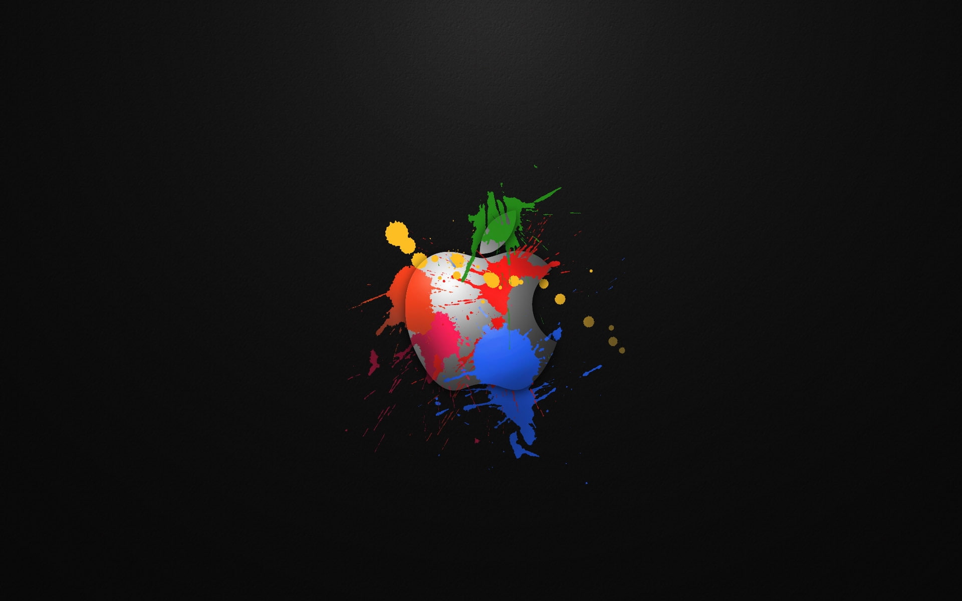 splash, colours, 1080P, apple, red, logo apple, background, apple logo, HD Wallpaper