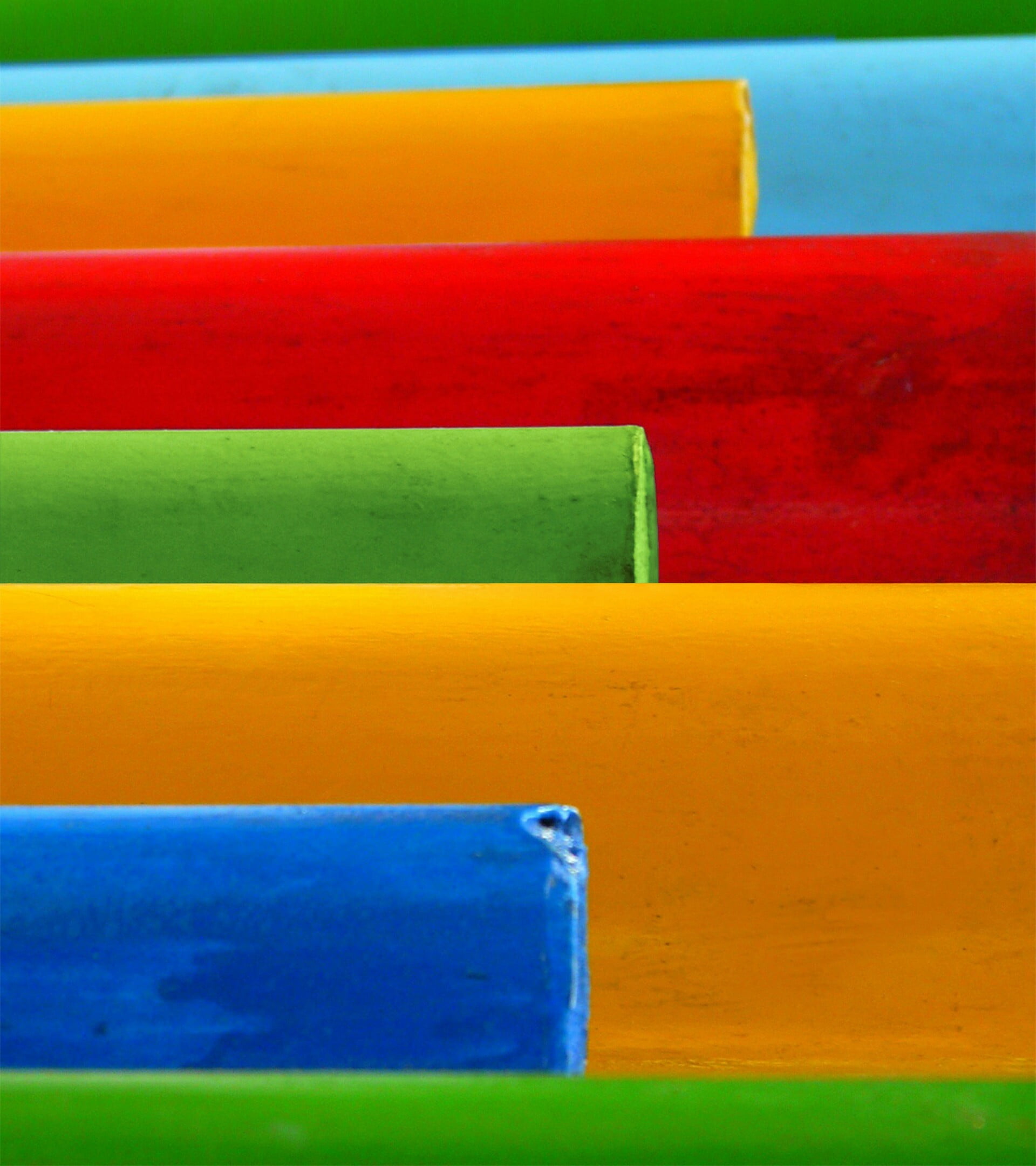 saturated color, pattern, canvas, blue, no people, green color, orange color, abstract, full frame, vibrant color, built structure, assorted, art and craft, Phone HD Wallpaper