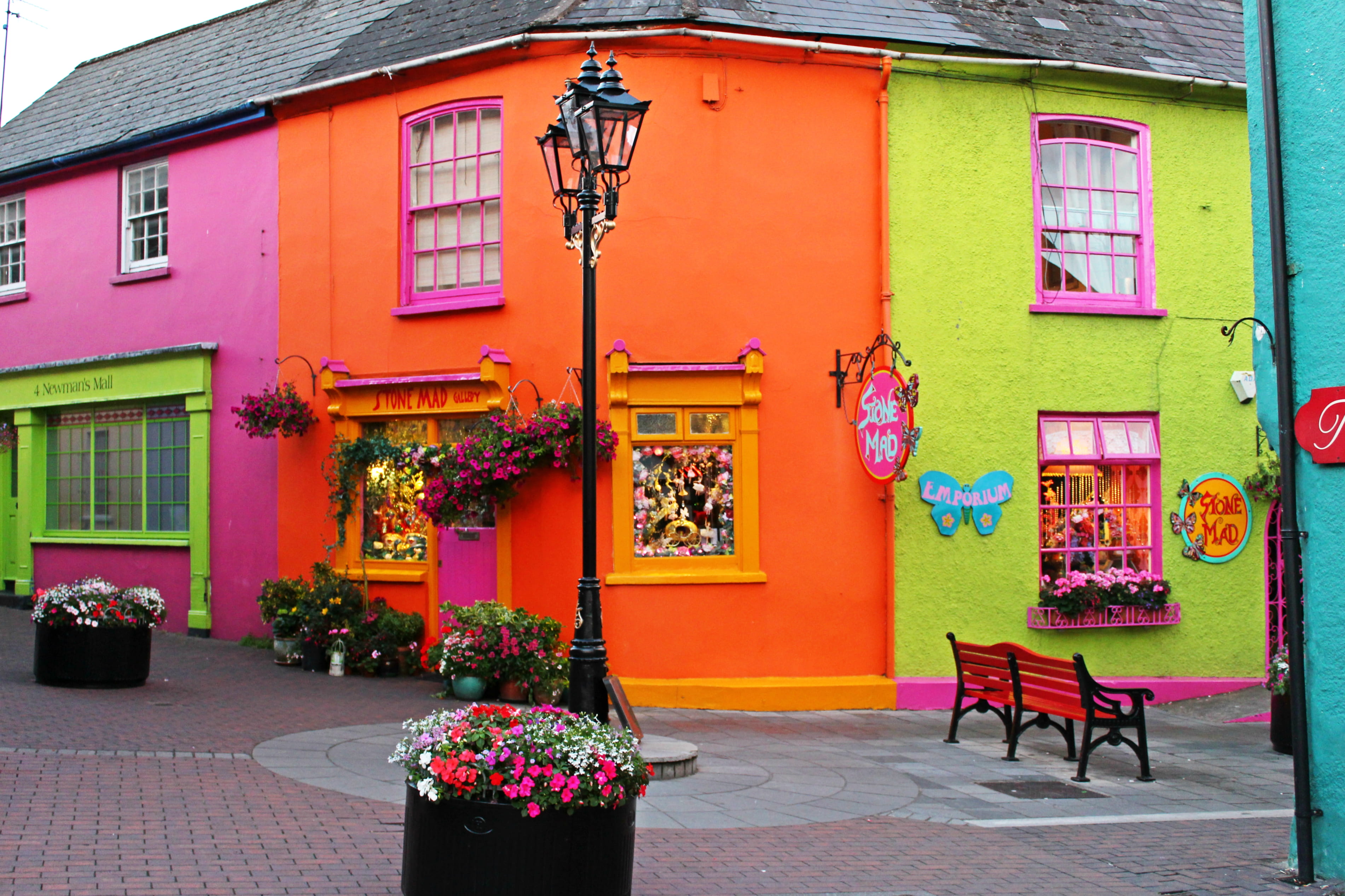 houses, shops, window, 2K, kinsale, built structure, house, building exterior, building, residential district, shop, potted plant, nature, flower pot, HD Wallpaper