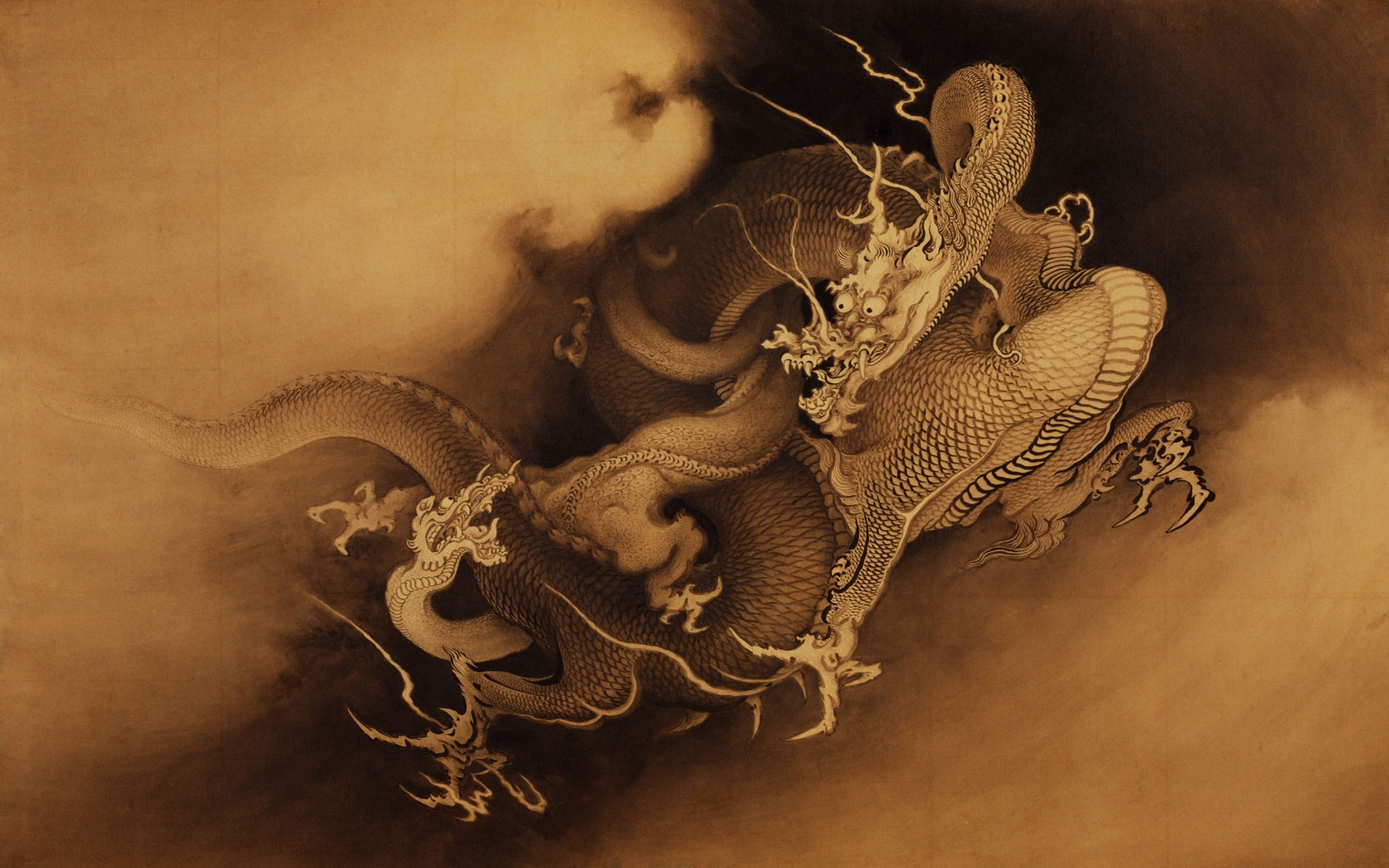 dragon, chinese dragon, 2K, HD Wallpaper