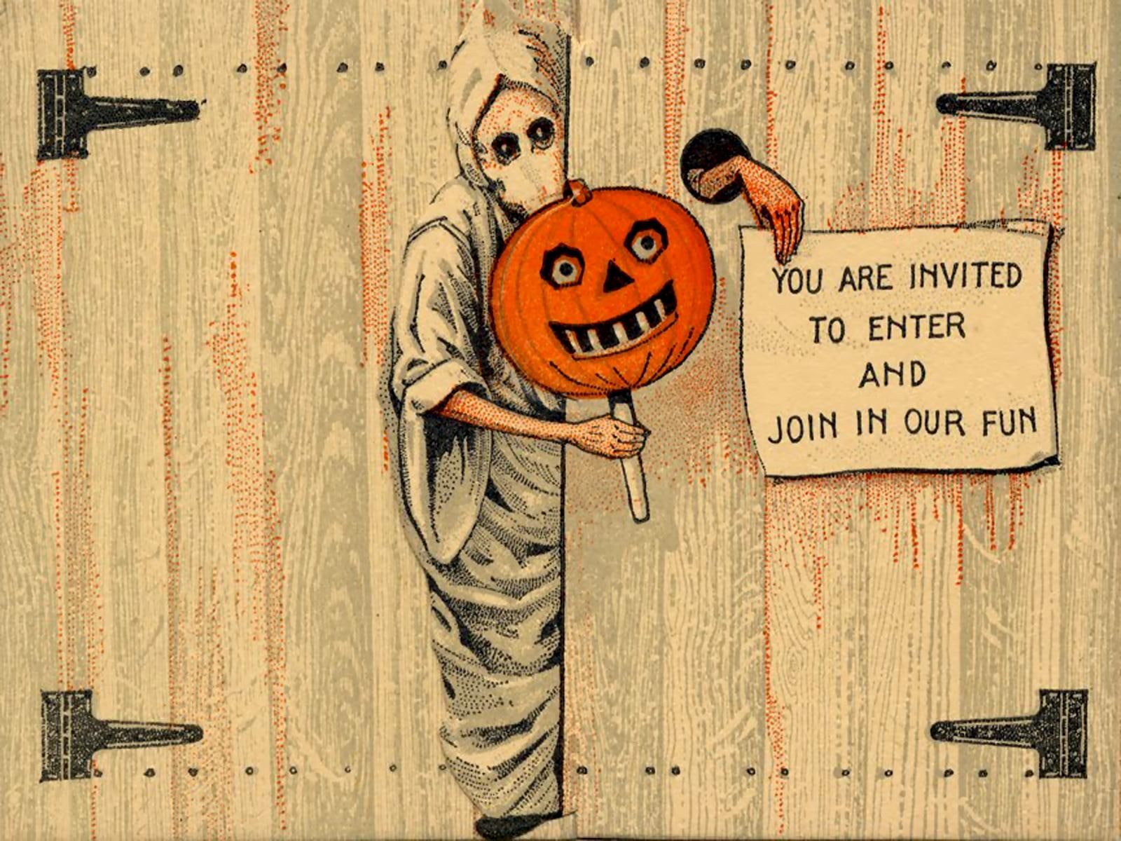 halloween, posters, 720P, vintage, vintage-halloween, cards, HD Wallpaper