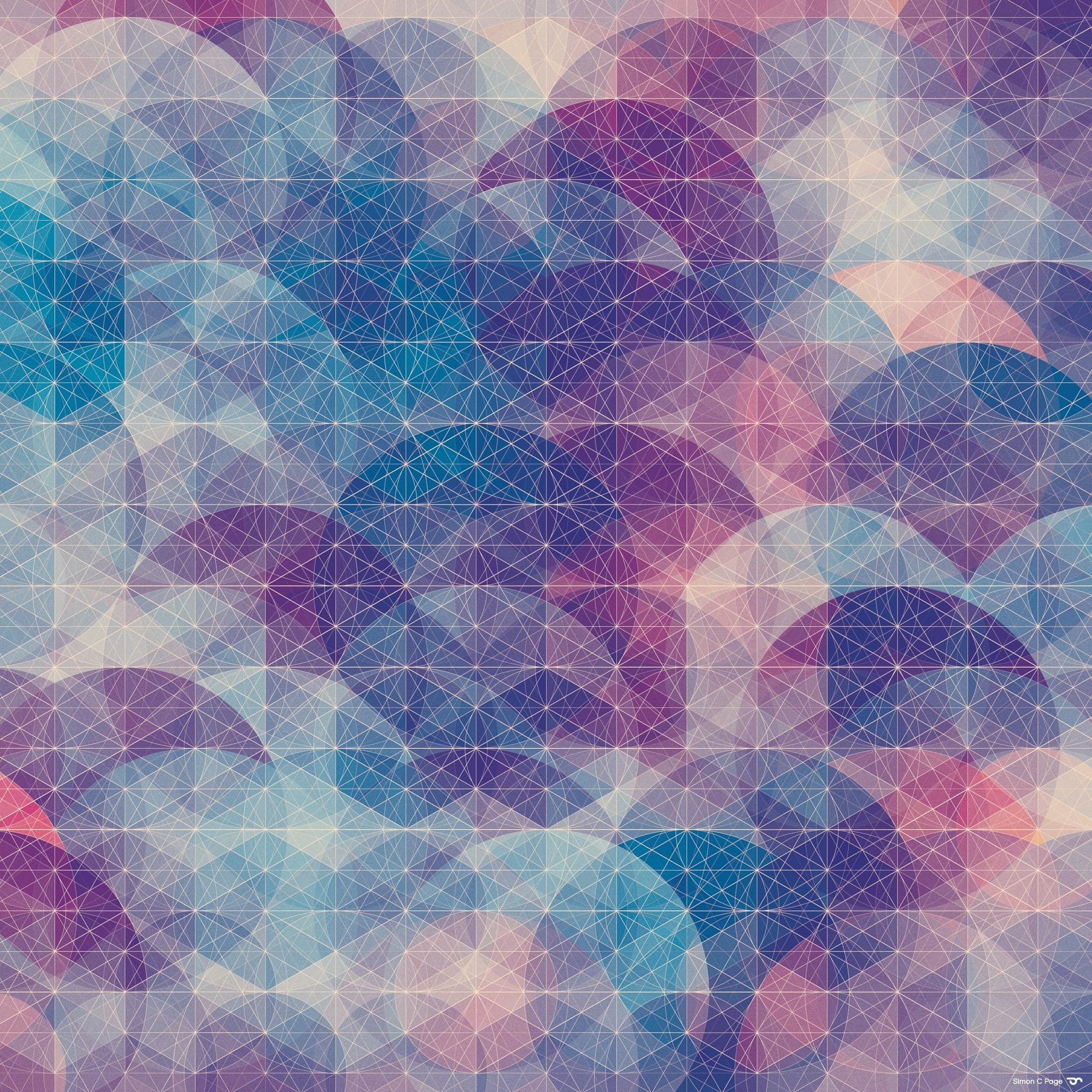 1080P, Simon C. Page, pattern, circle, geometry, abstract, Phone HD Wallpaper