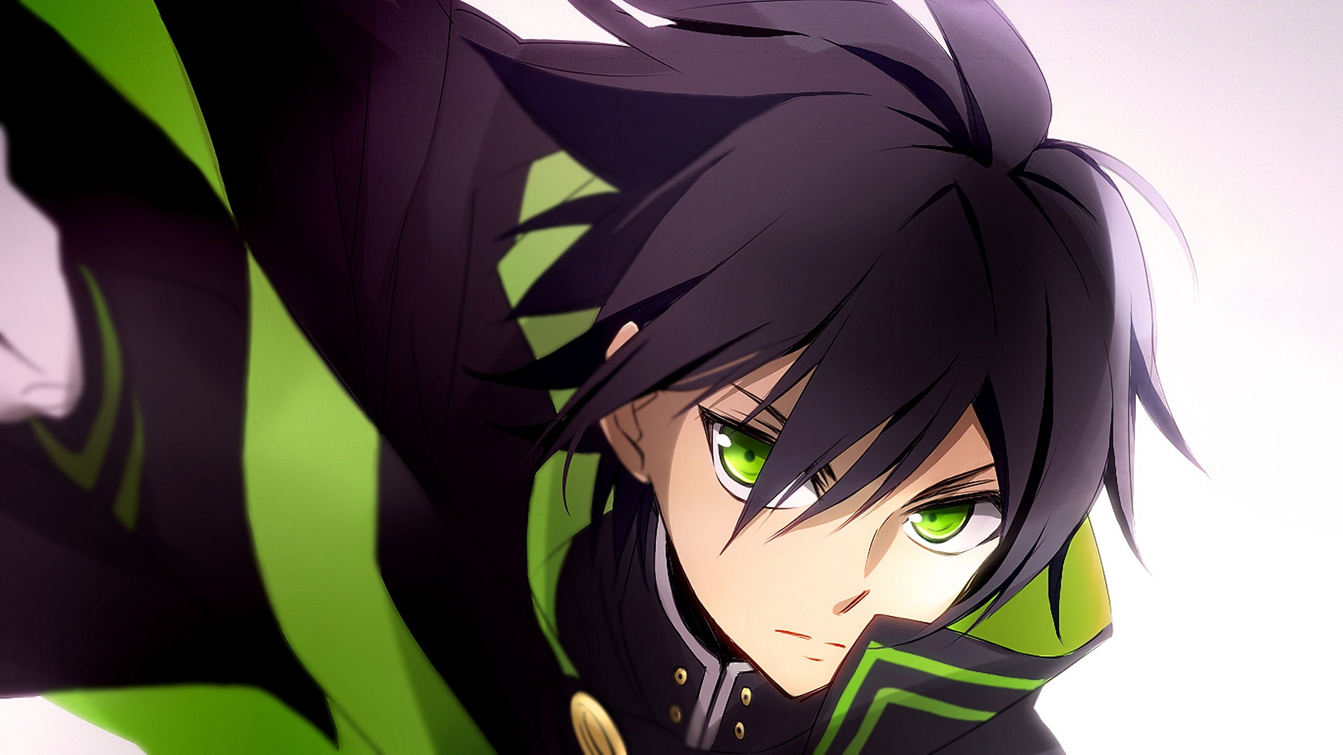 nature, human hair, representation, close-up, adult, Anime, beautiful woman, green eyes, indoors, human body part, females, hairstyle, owari no seraph, HD Wallpaper
