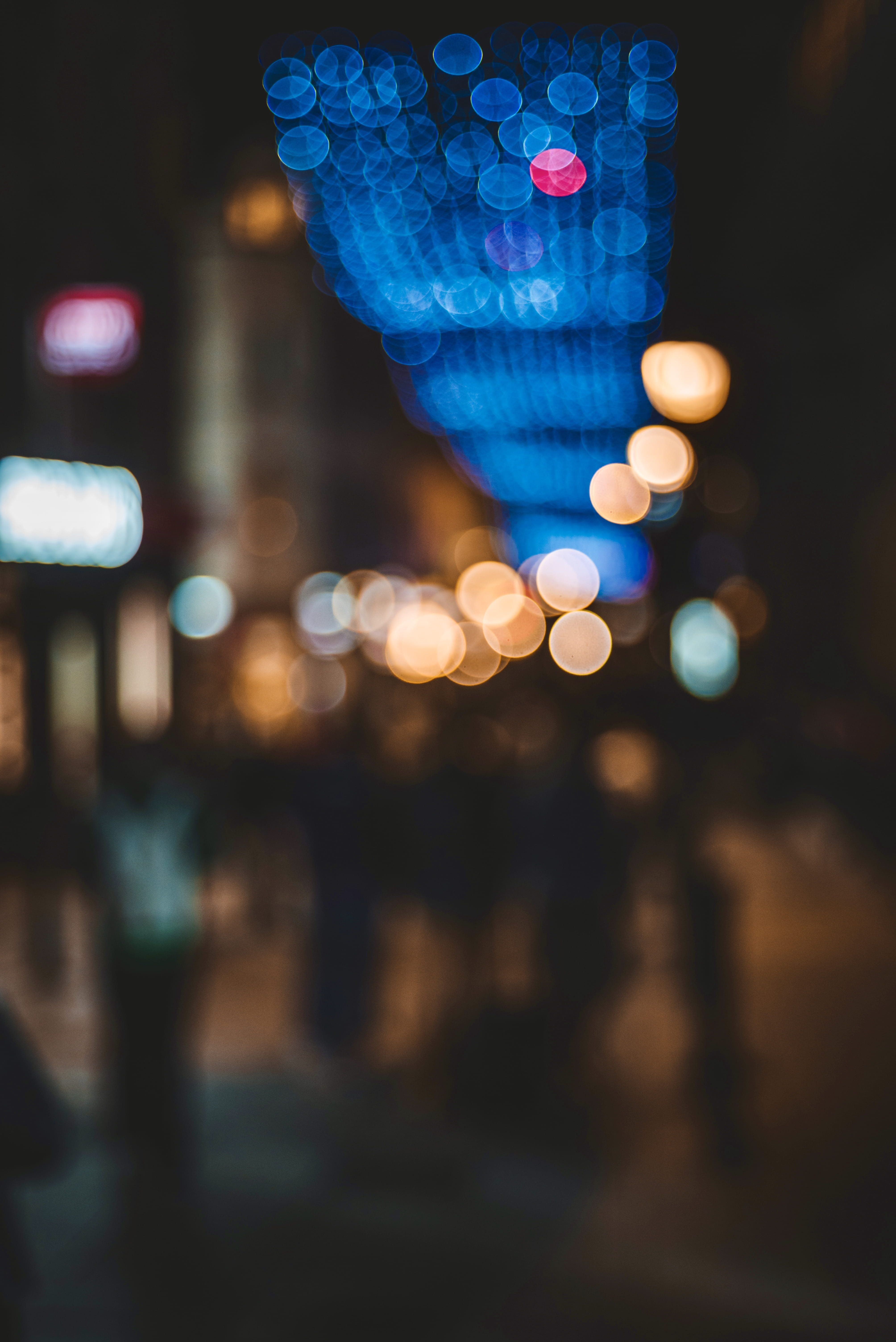 defocused, pedestrian, lighting equipment, lighting, transportation, celebration, illuminated, apparel, handrail, crowd, city, beverage, close-up, tarmac, Phone HD Wallpaper