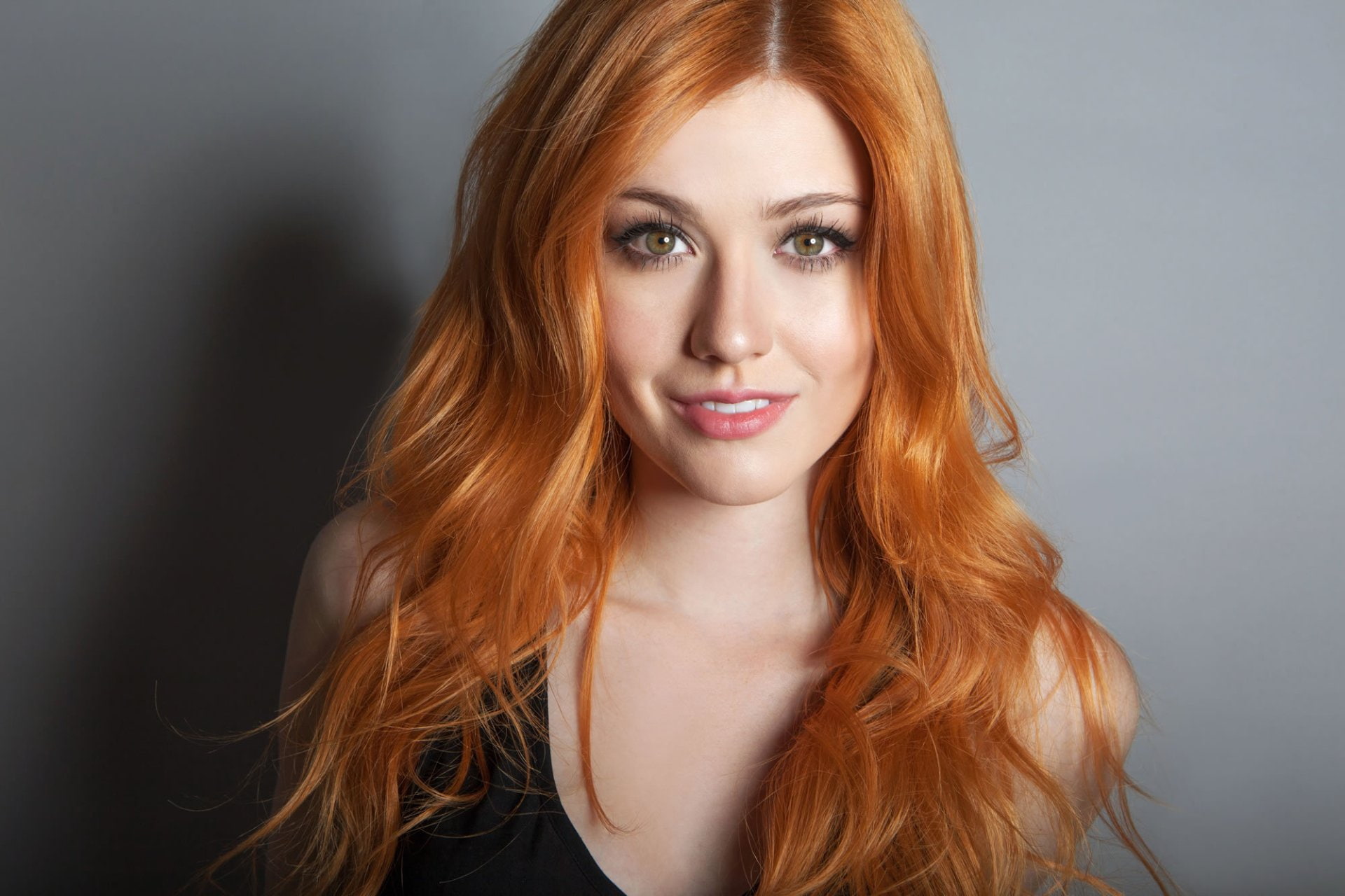 Katherine McNamara, adult, one person, studio shot, looking at camera, Actress, long hair, Face, 1080P, beautiful people, human hair, women, beauty, indoors, HD Wallpaper