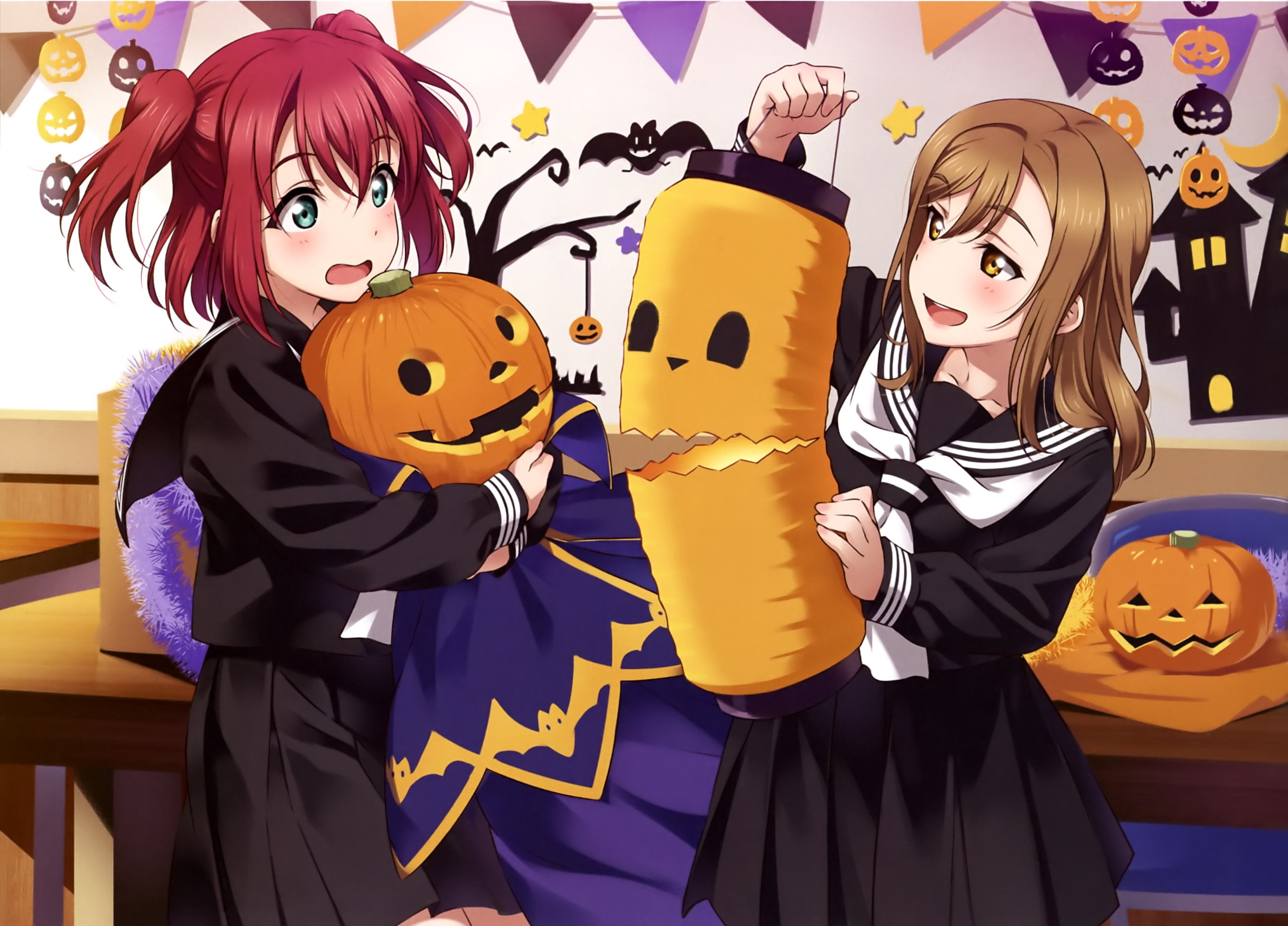 Hanamaru Kunikida, Anime, Ruby Kurosawa, 2K, Love Live! Sunshine!!, HD Wallpaper