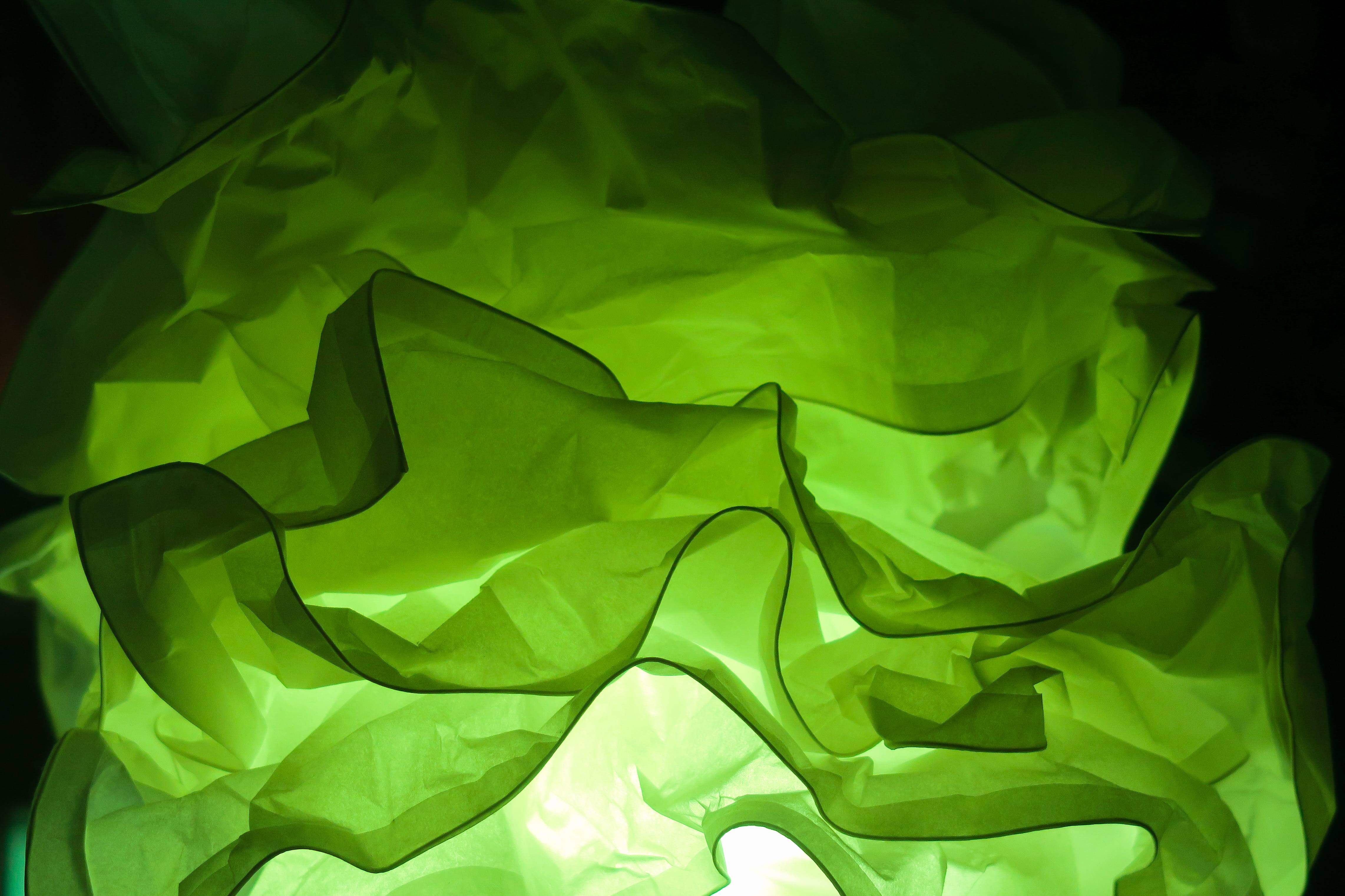 towel, flight, colors, day, nature, aluminium, high angle view, sunlight, art, foil, color, confetti, crumpled, 4K, tissue, close-up, paper, green color, HD Wallpaper