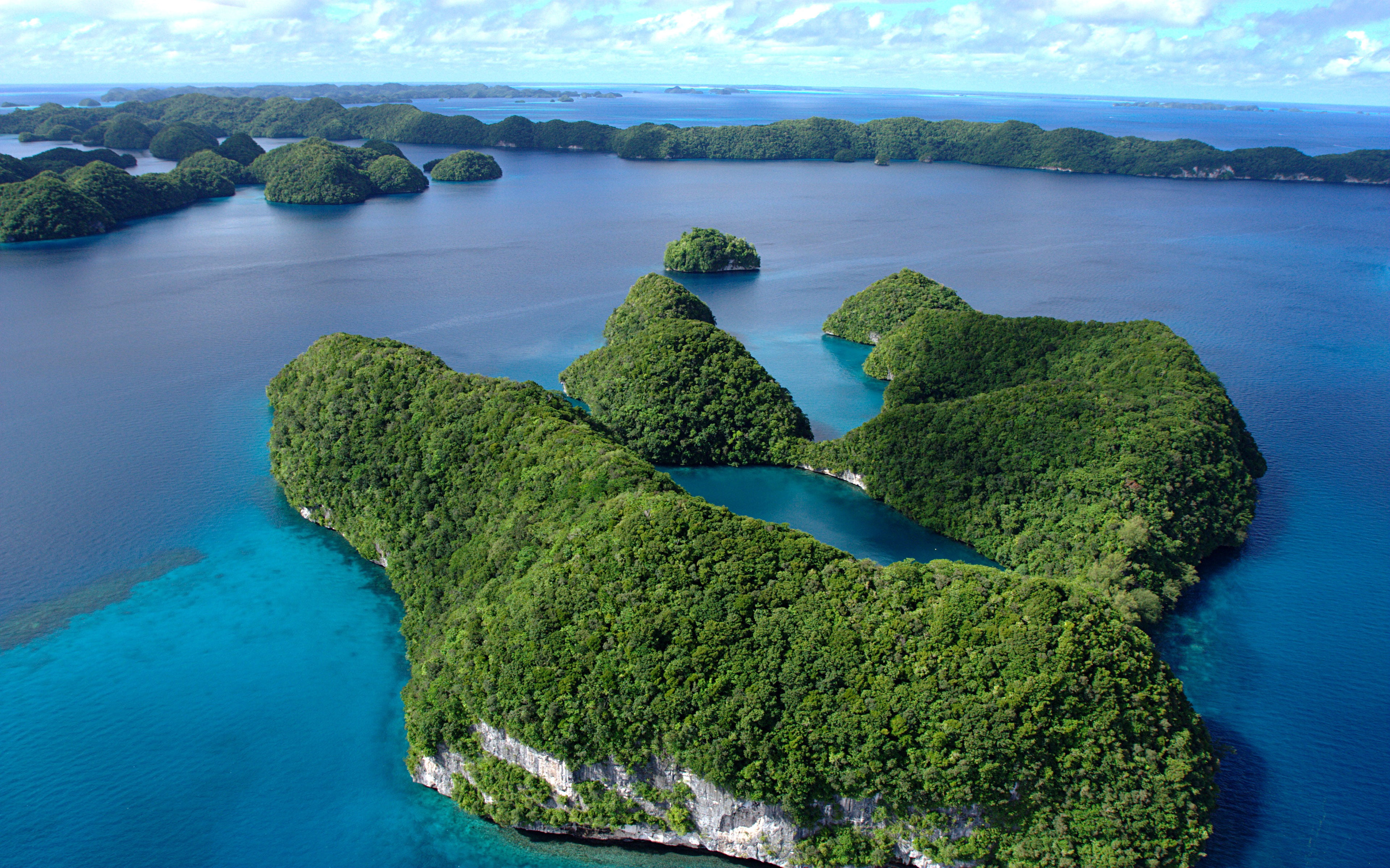 aerial view, plant, tranquil scene, high angle view, lagoon, no people, tree, western, island, bay, water, sky, turquoise colored, land, beauty in nature, HD Wallpaper