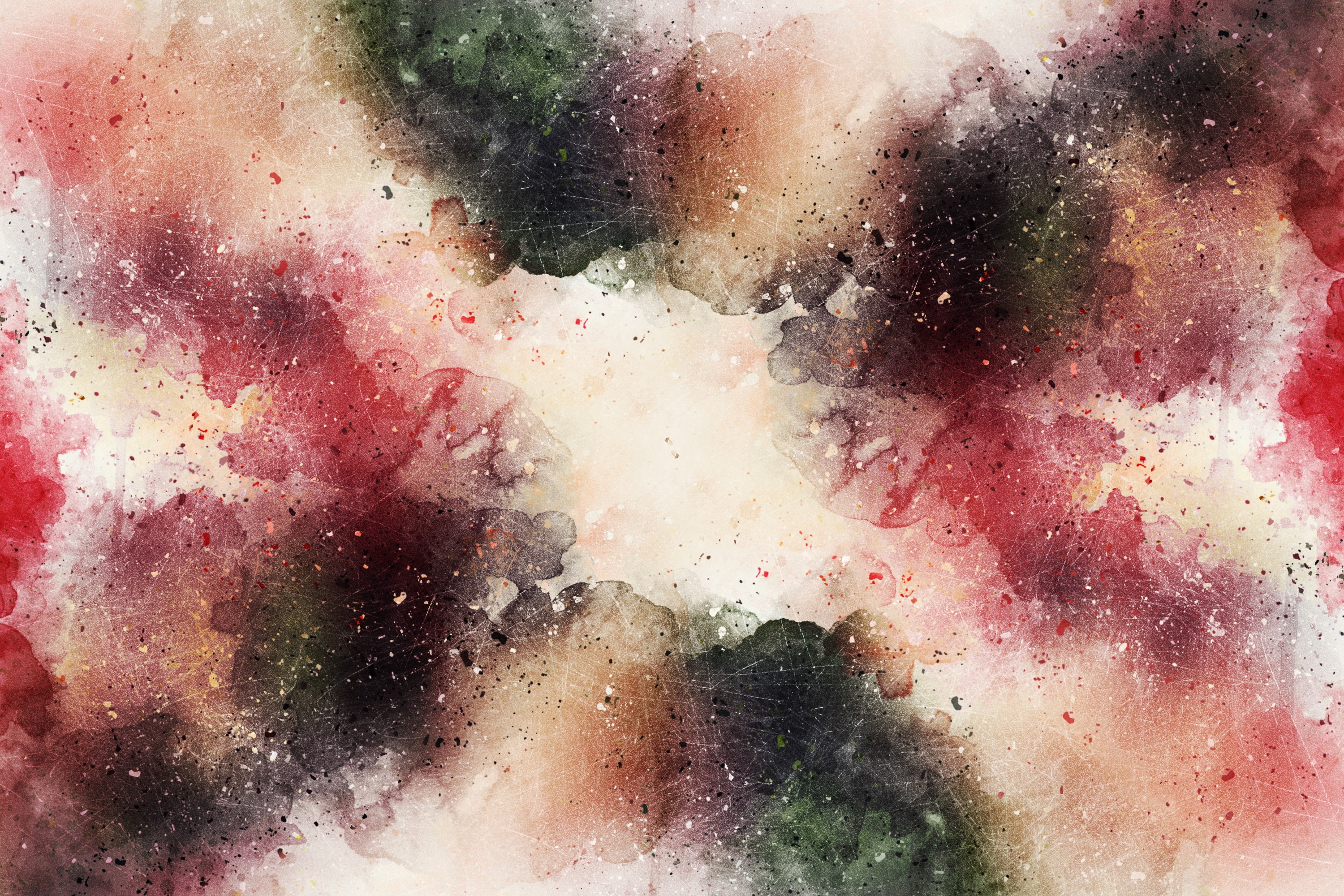 artwork, watercolor, abstract, 2K, HD Wallpaper