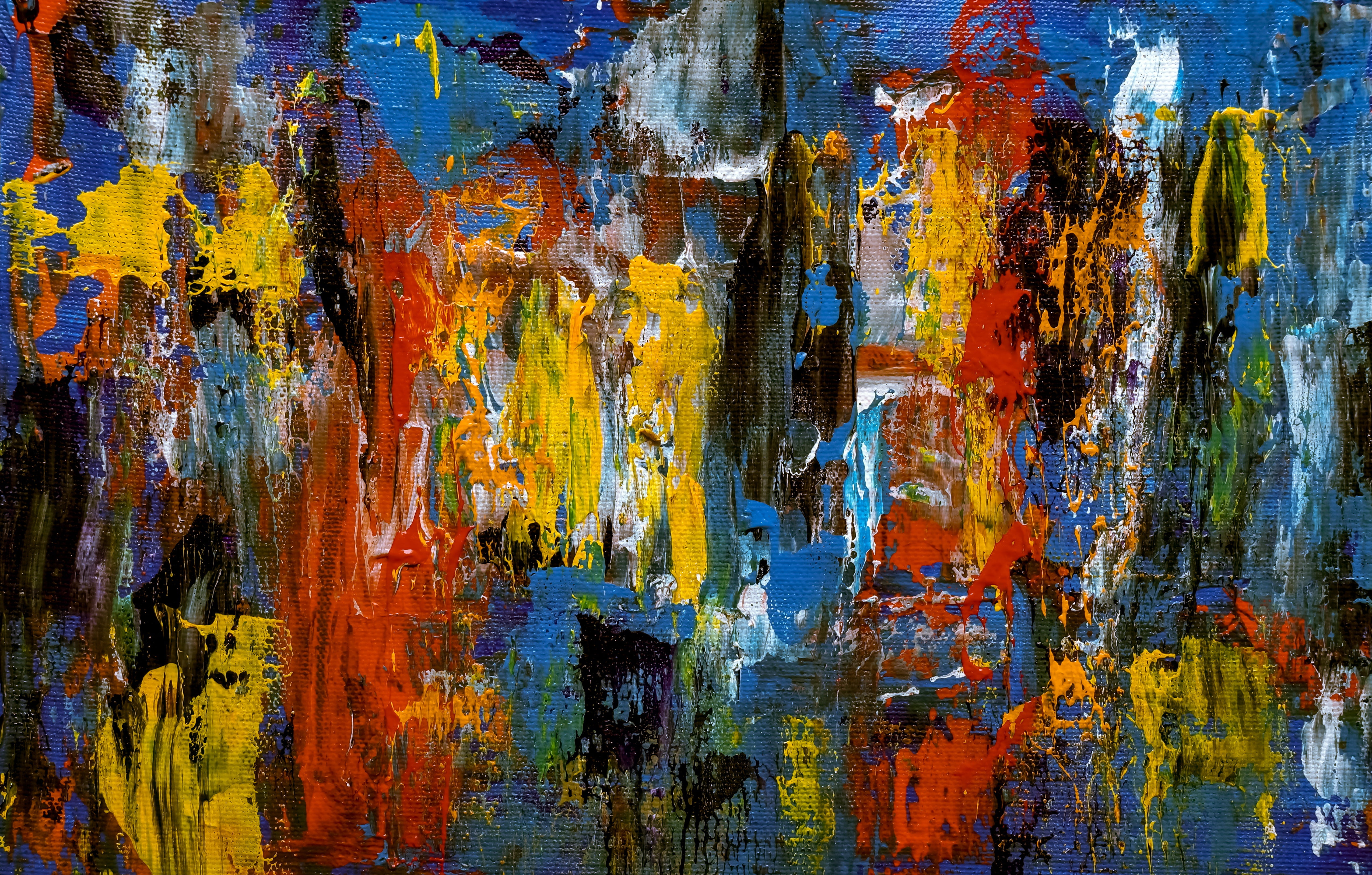 paint, canvas, strokes, 4K, texture, brush strokes, HD Wallpaper