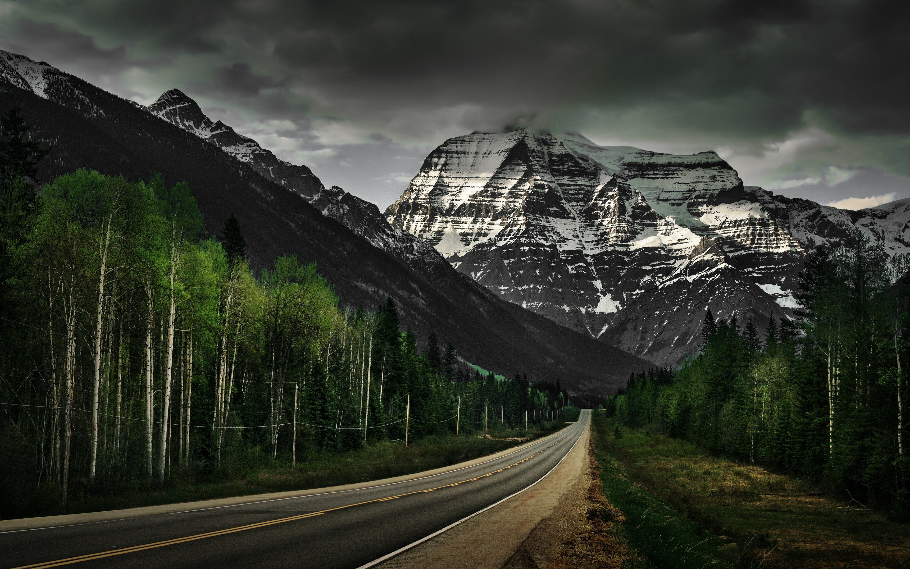 photography, 4K, roads, sky, landscape, canadianrockies, gorgoroth, ered, mountrobson, nature, mountains, HD Wallpaper