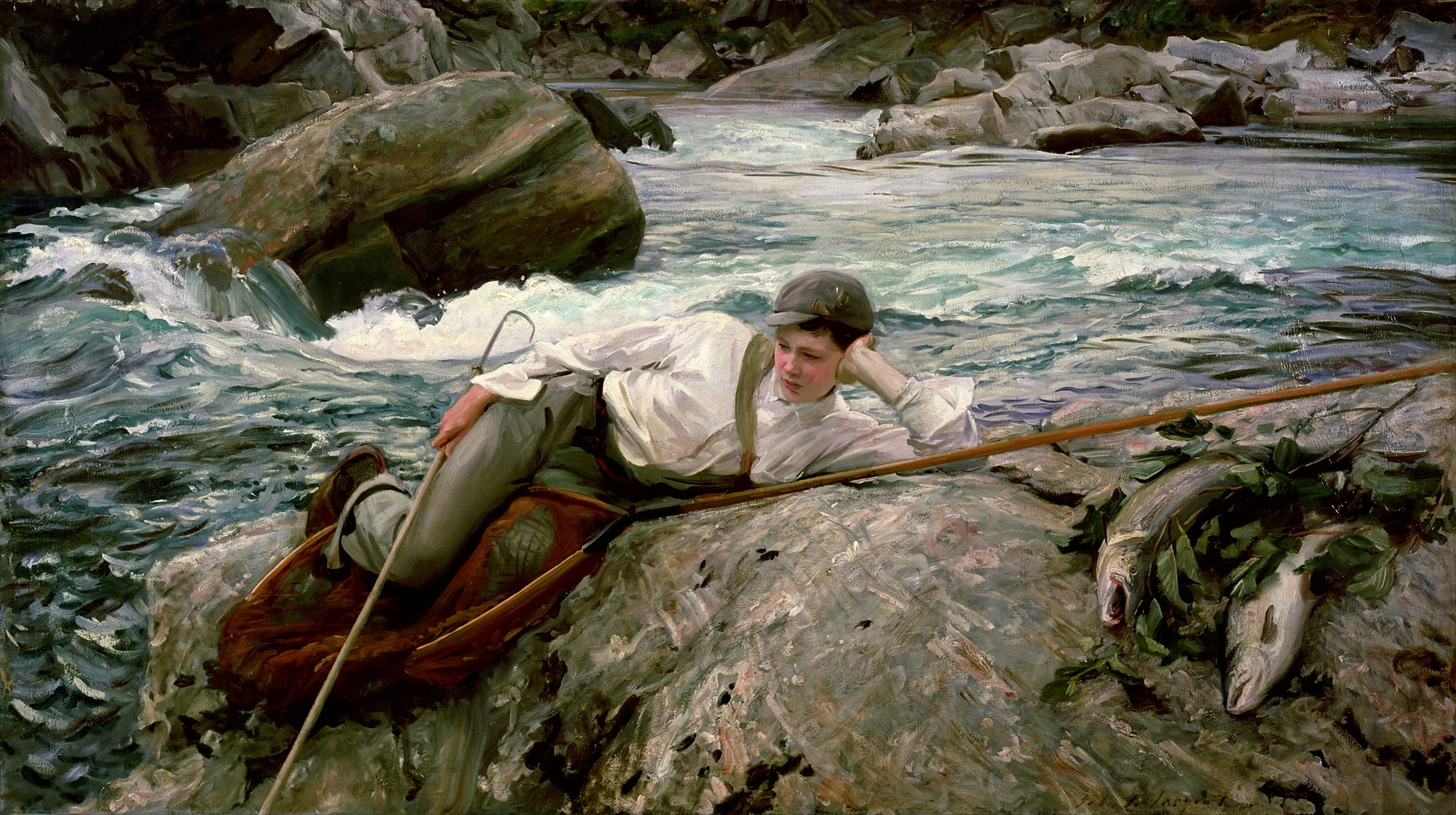 day, solid, stream - flowing water, outdoors, one person, beauty in nature, rock, flowing water, motion, classic art, three quarter length, lifestyles, HD Wallpaper