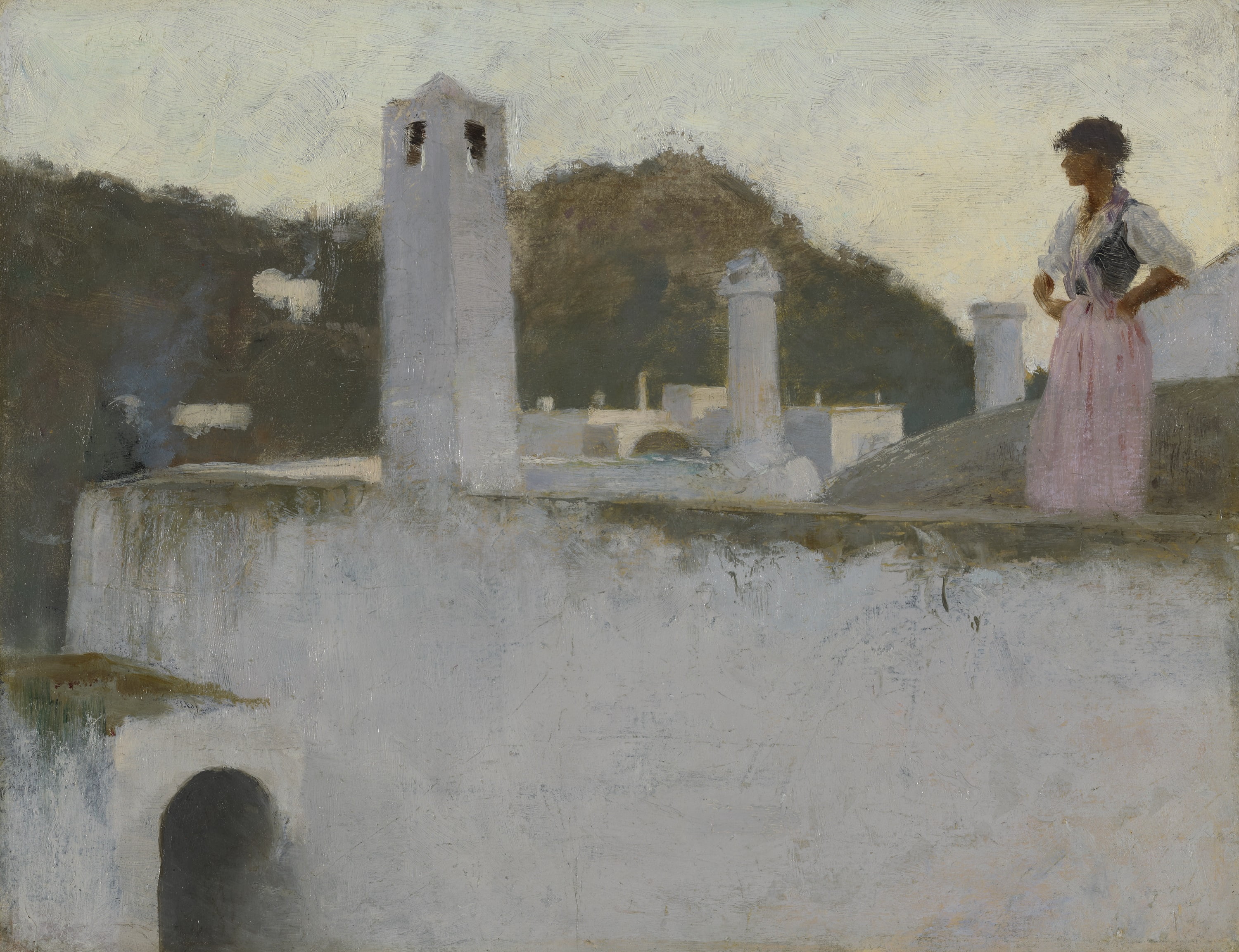 day, architecture, architectural column, the past, classic art, people, John Singer Sargent, built structure, wall - building feature, old, 2K, history, HD Wallpaper