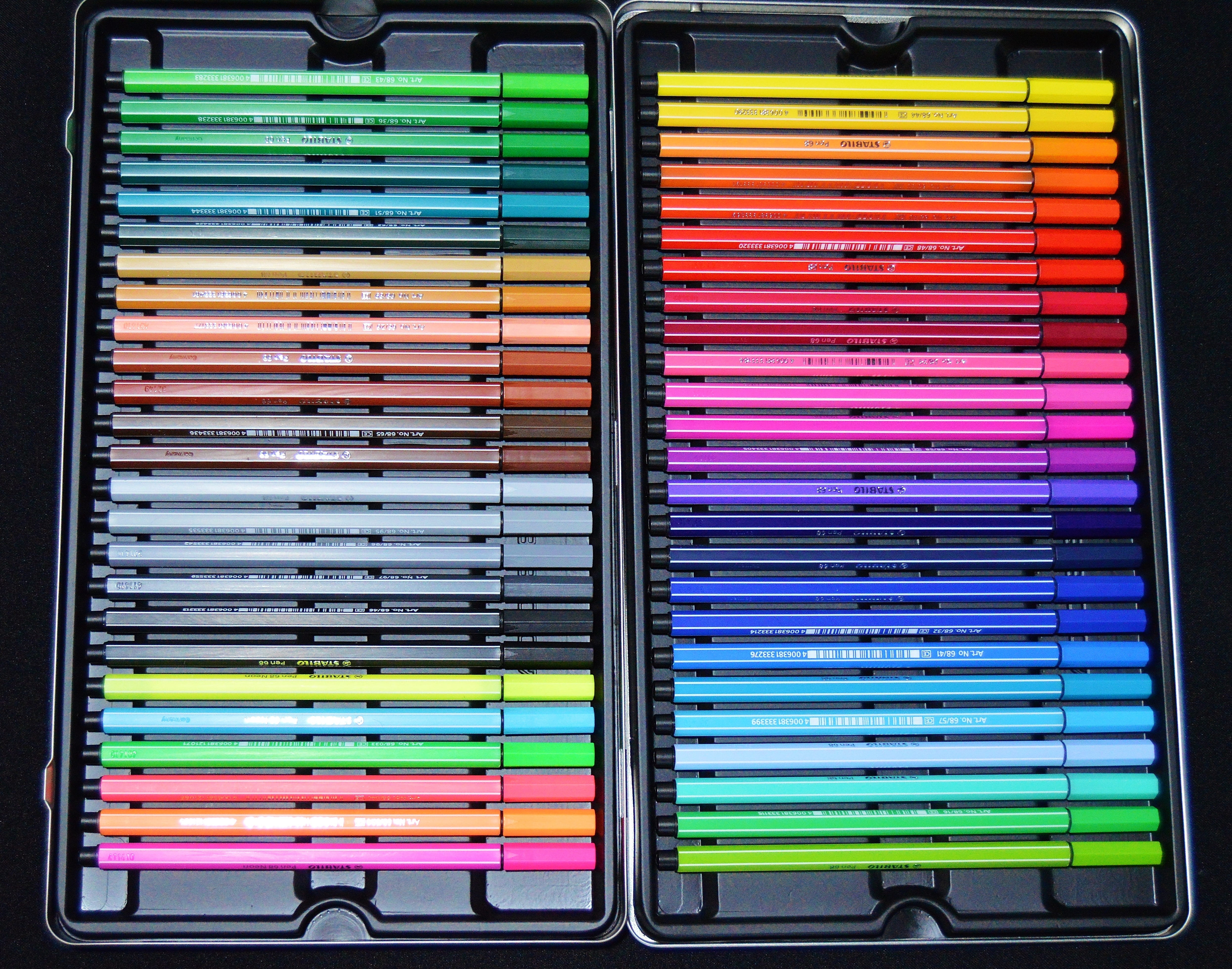 colored pencils, stabilo, color, draw, abundance, repetition, choice, fine, no people, 4K, creative, full frame, creativity, technology, still life, art, HD Wallpaper