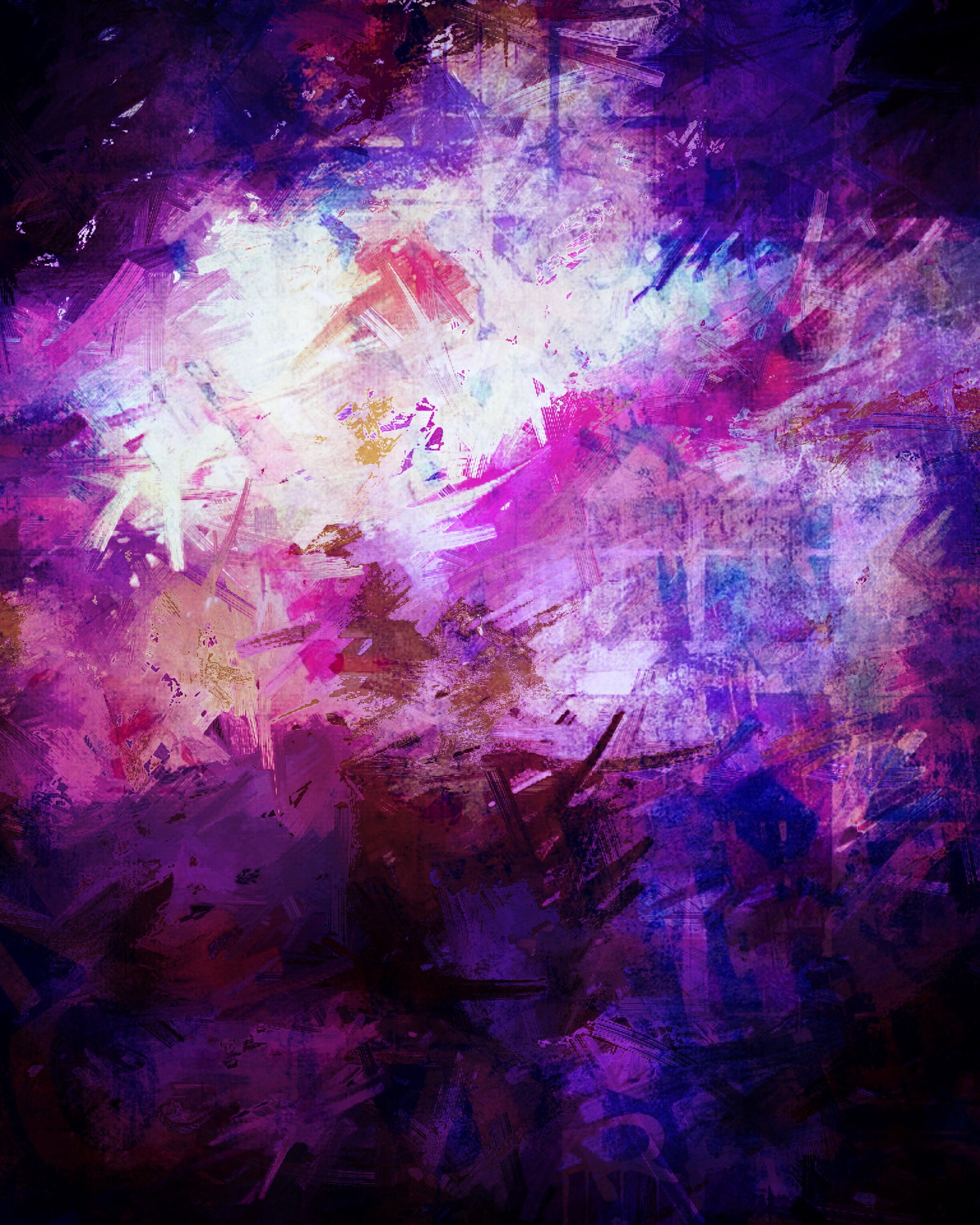 indoors, full frame, abstraction, splattered, water, purple, art and craft, backgrounds, arts culture and entertainment, dark, pattern, paintings, oil painting, Phone HD Wallpaper