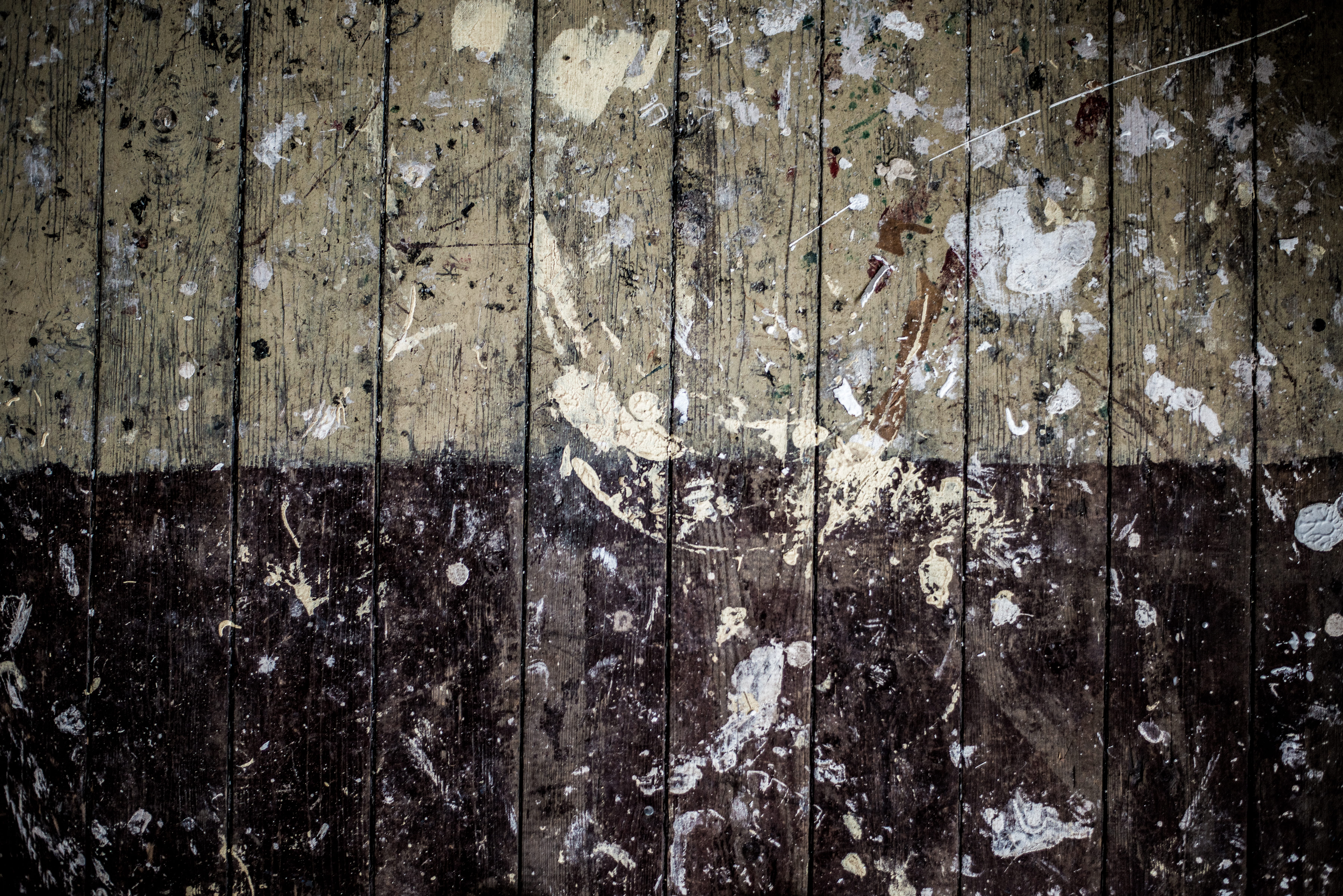 deterioration, plank, built structure, black, close-up, artist, brown, creative, run-down, splat, bad condition, full frame, backgrounds, old, dirt, white, HD Wallpaper