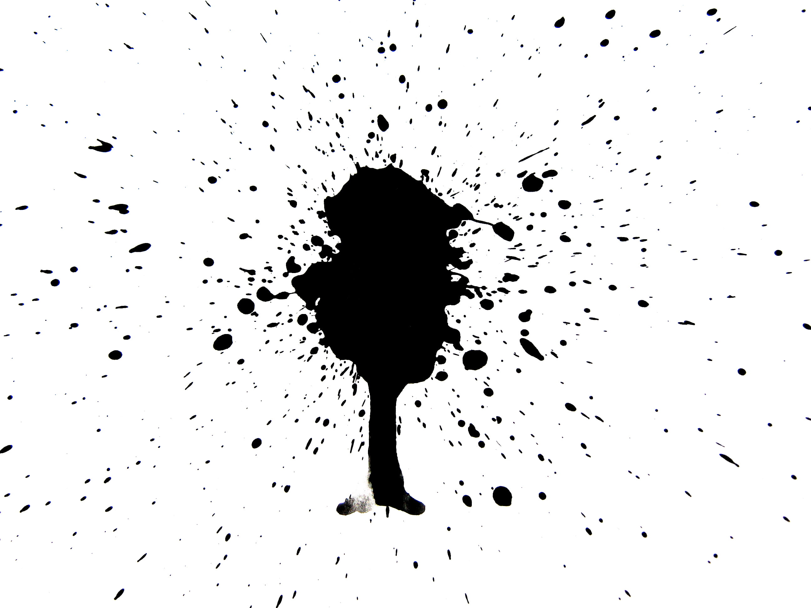drop, standing, rear view, 2K, silhouette, splatter, paint, lifestyles, splash, black, spots, real people, milk, outline, unrecognizable person, women, HD Wallpaper