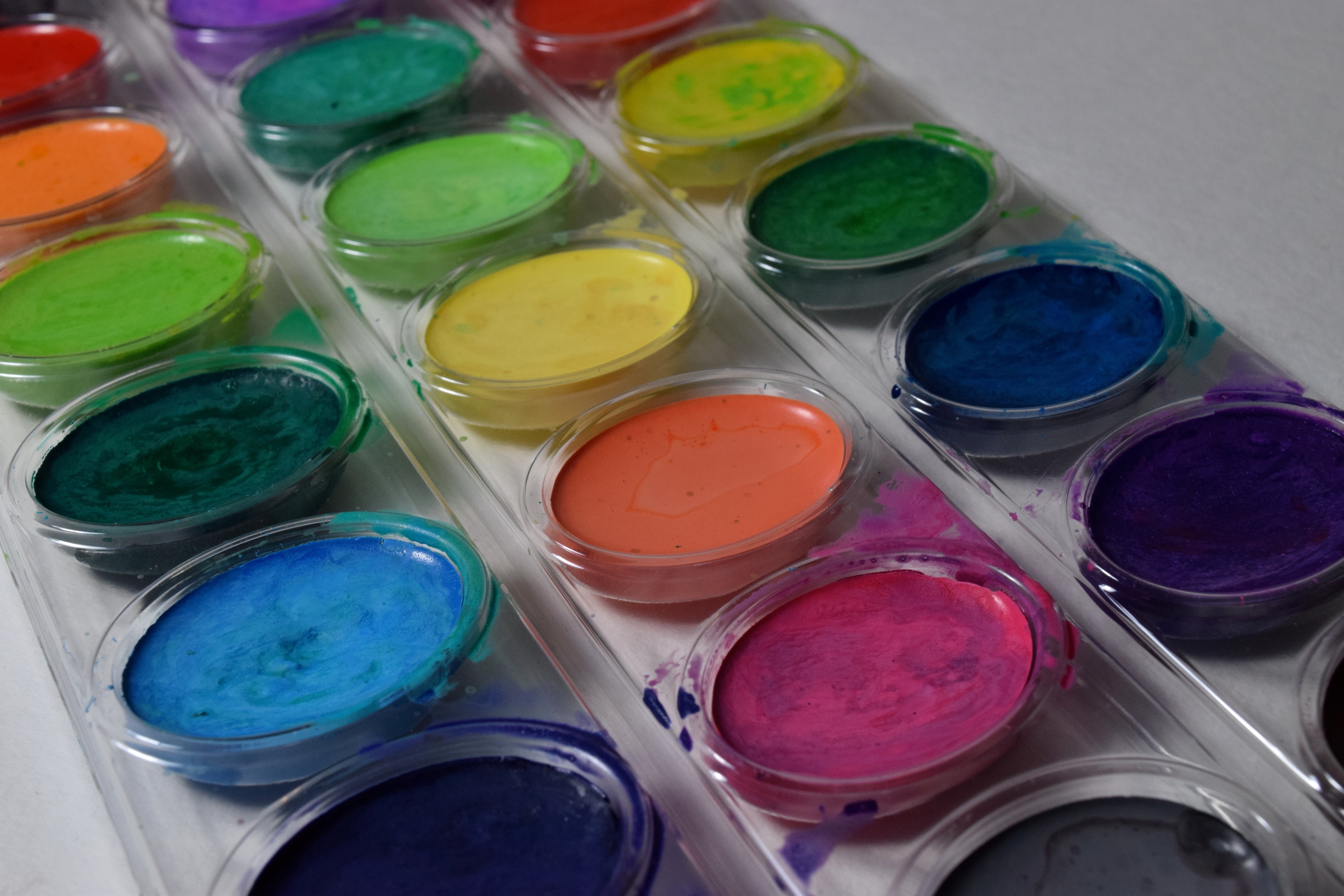 paint, paintbrush, multi Colored, indoors, colorful, painting, craft, 5K, watercolor, artist, creativity, close-up, high angle view, art, choice, art and craft equipment, HD Wallpaper