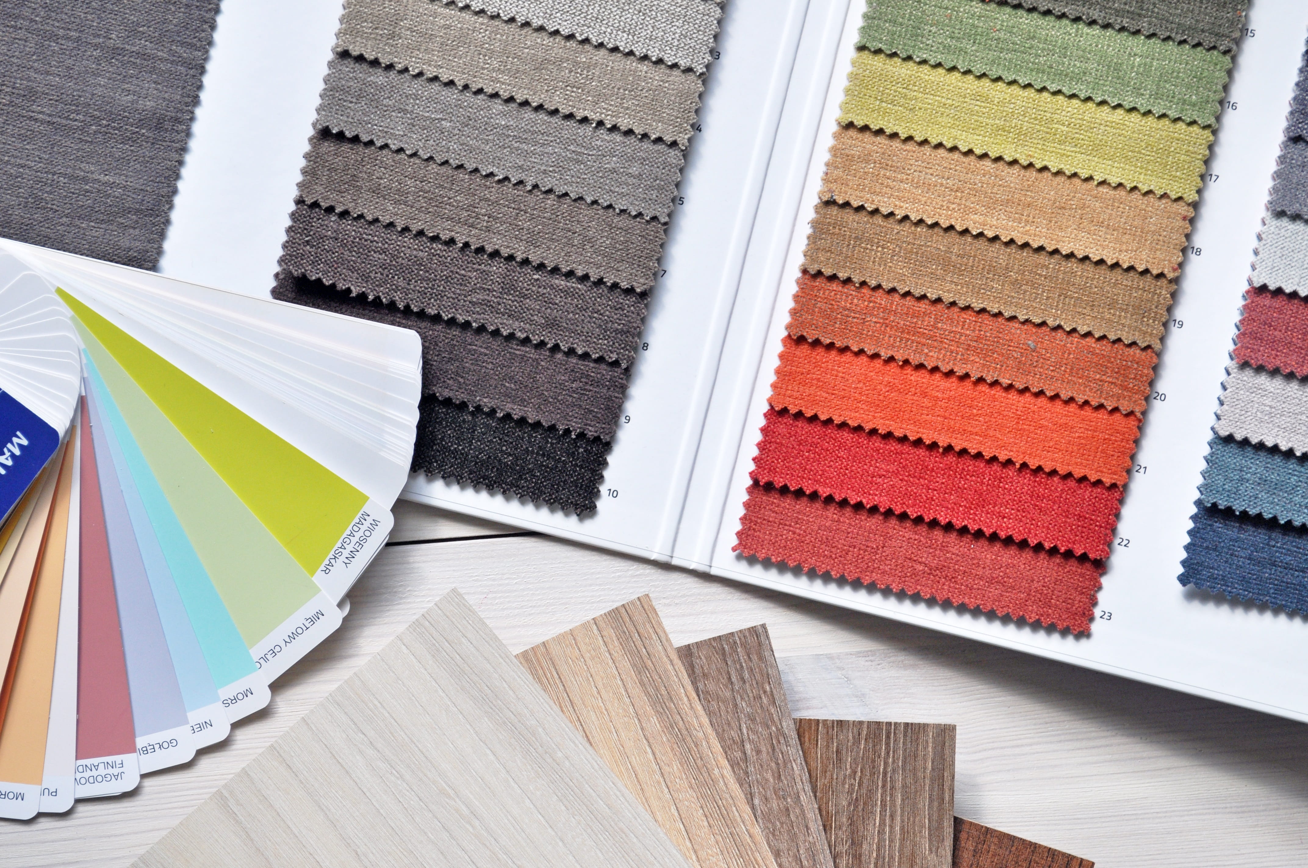 backgrounds, interior design, swatch, blank, colors, indoors, material, variation, rainbow, palette, texture, order, close-up, design, book, shade, model, HD Wallpaper