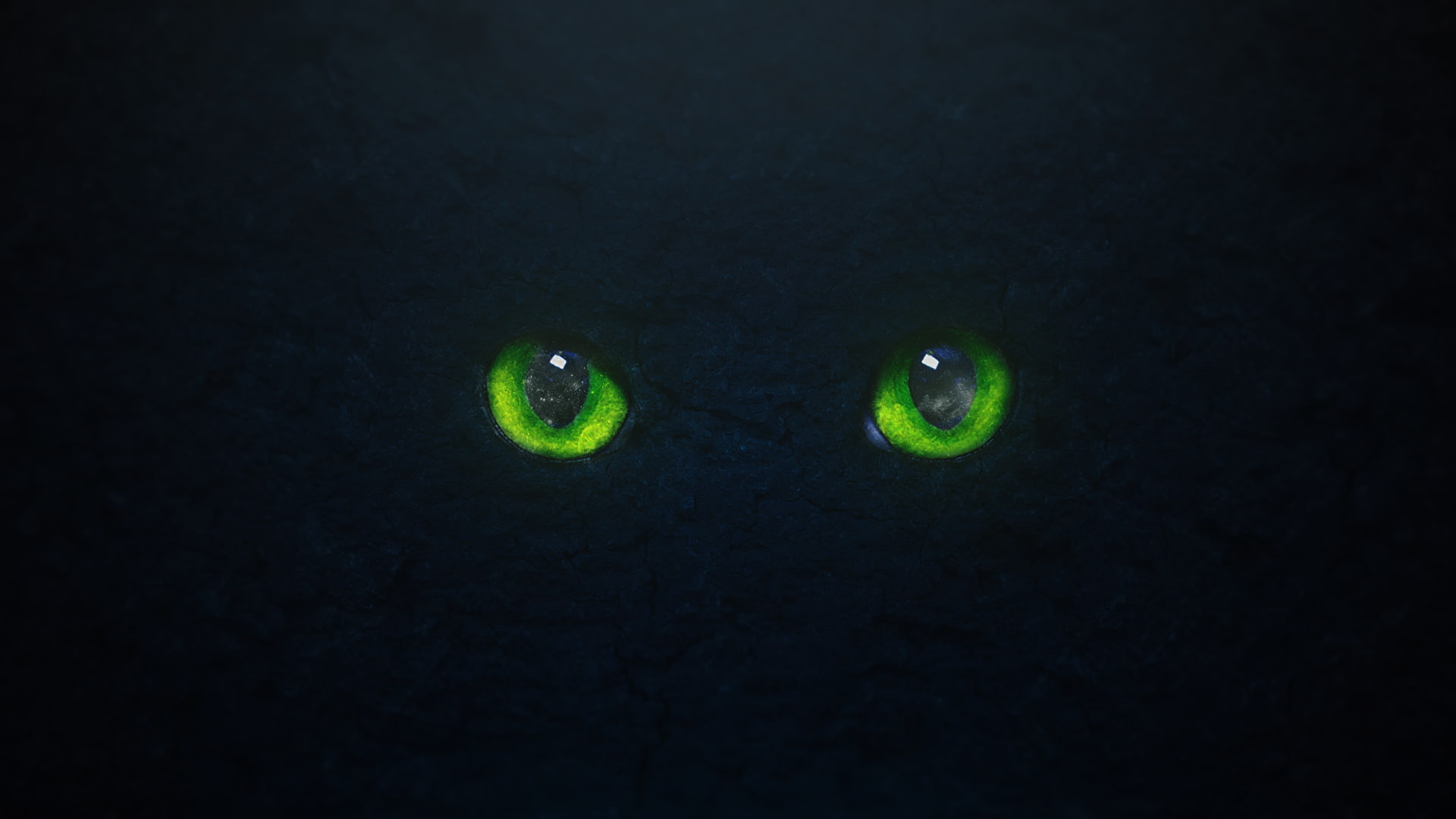 cat, stone, cover art, shiny, cat eyes, 1080P, graphic design, minimalism, reflection, green eyes, black, HD Wallpaper