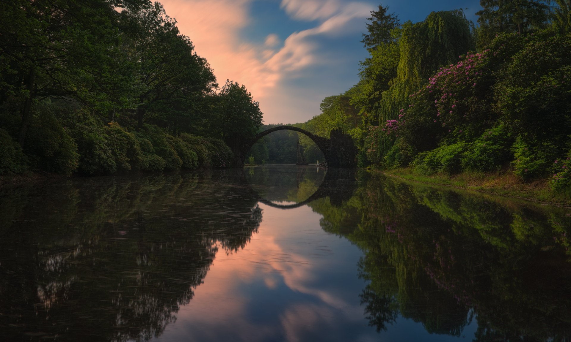 Devils Bridge, 1080P, River, Nature, Bridge, Reflection, Man Made, HD Wallpaper