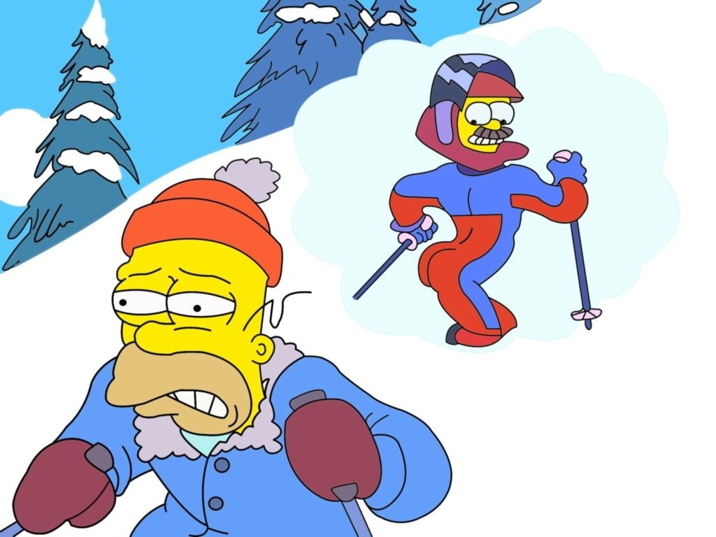 480P, homer, hair, Ned Flanders, teenager, The Simpsons, animal wildlife, nature, mammal, big cat, simpson, sky, cartoon, people, childhood, emotion, striped, HD Wallpaper