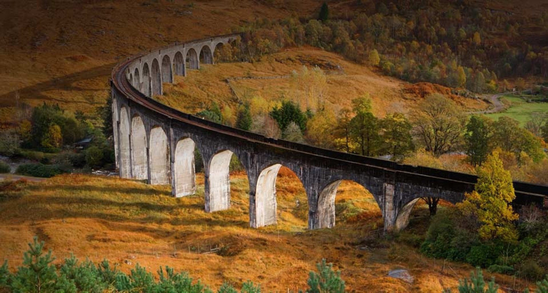 arched, scenics - nature, tree, bridge, transportation, beauty in nature, arch, architecture, built structure, travel destinations, outdoors, viaduct, water, HD Wallpaper
