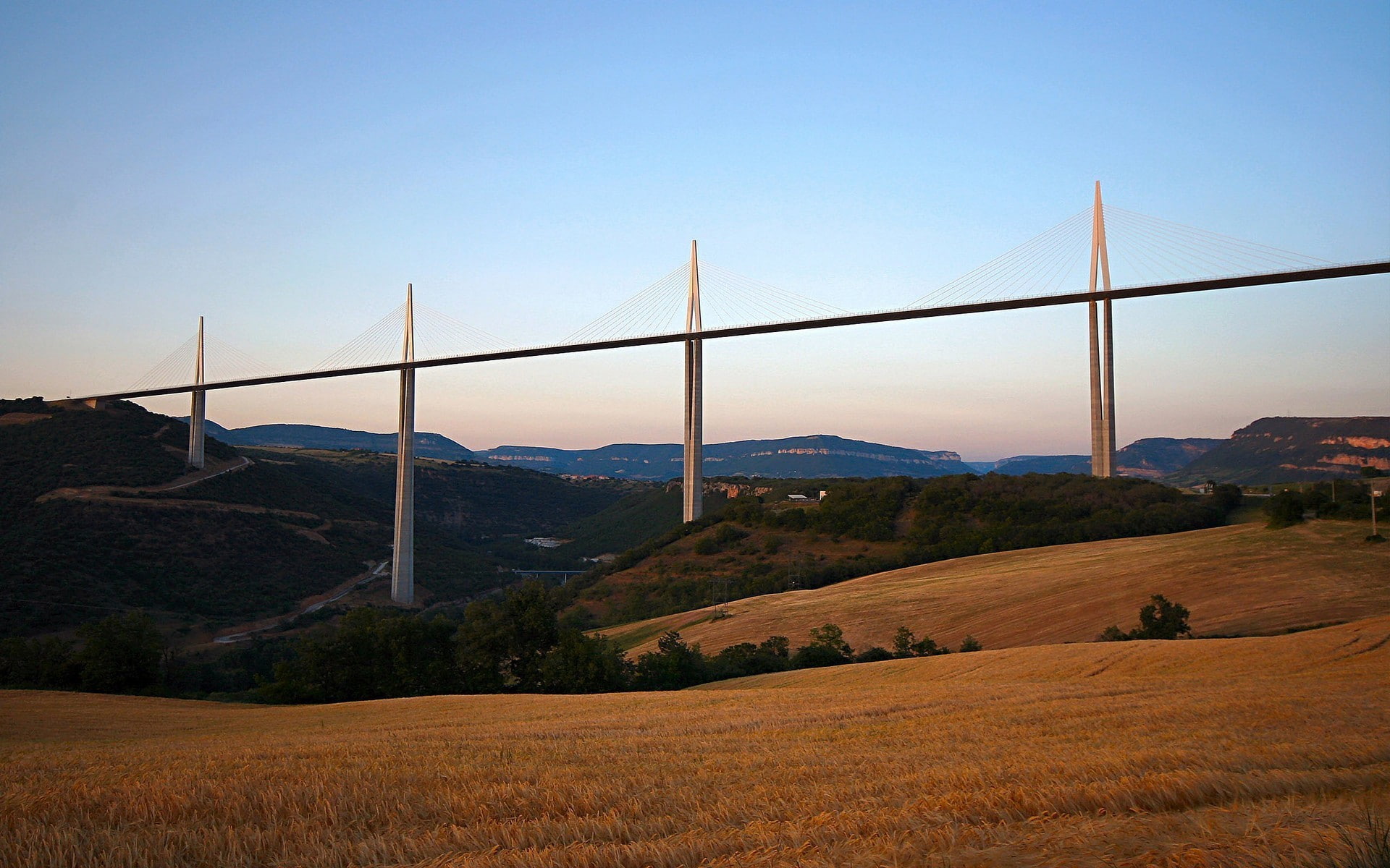 1080P, Millau Viaduct, bridge, France, HD Wallpaper