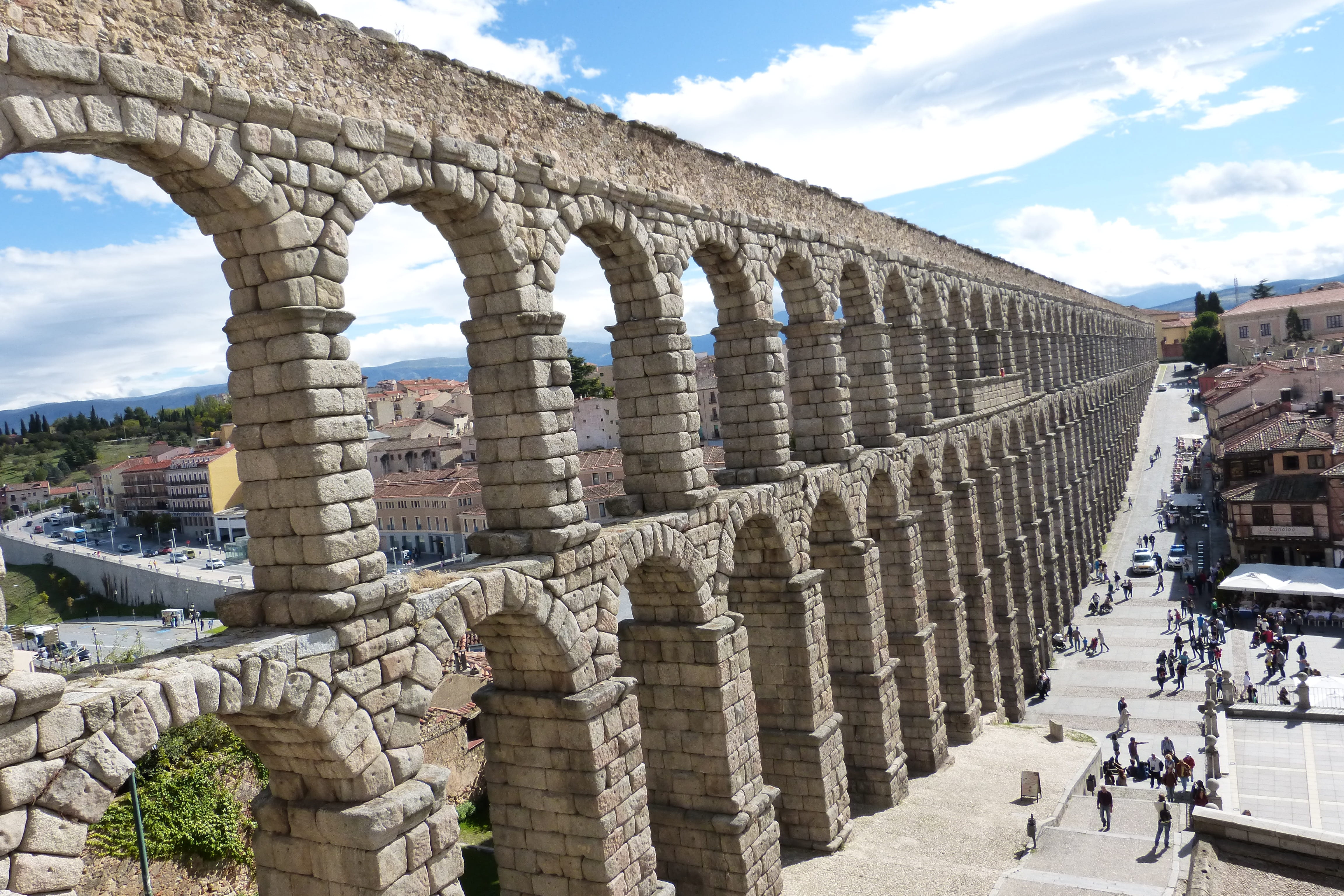outdoors, the past, architecture, sky, travel destinations, nature, travel, large group of people, day, arch, ancient, 4K, building exterior, cloud - sky, HD Wallpaper