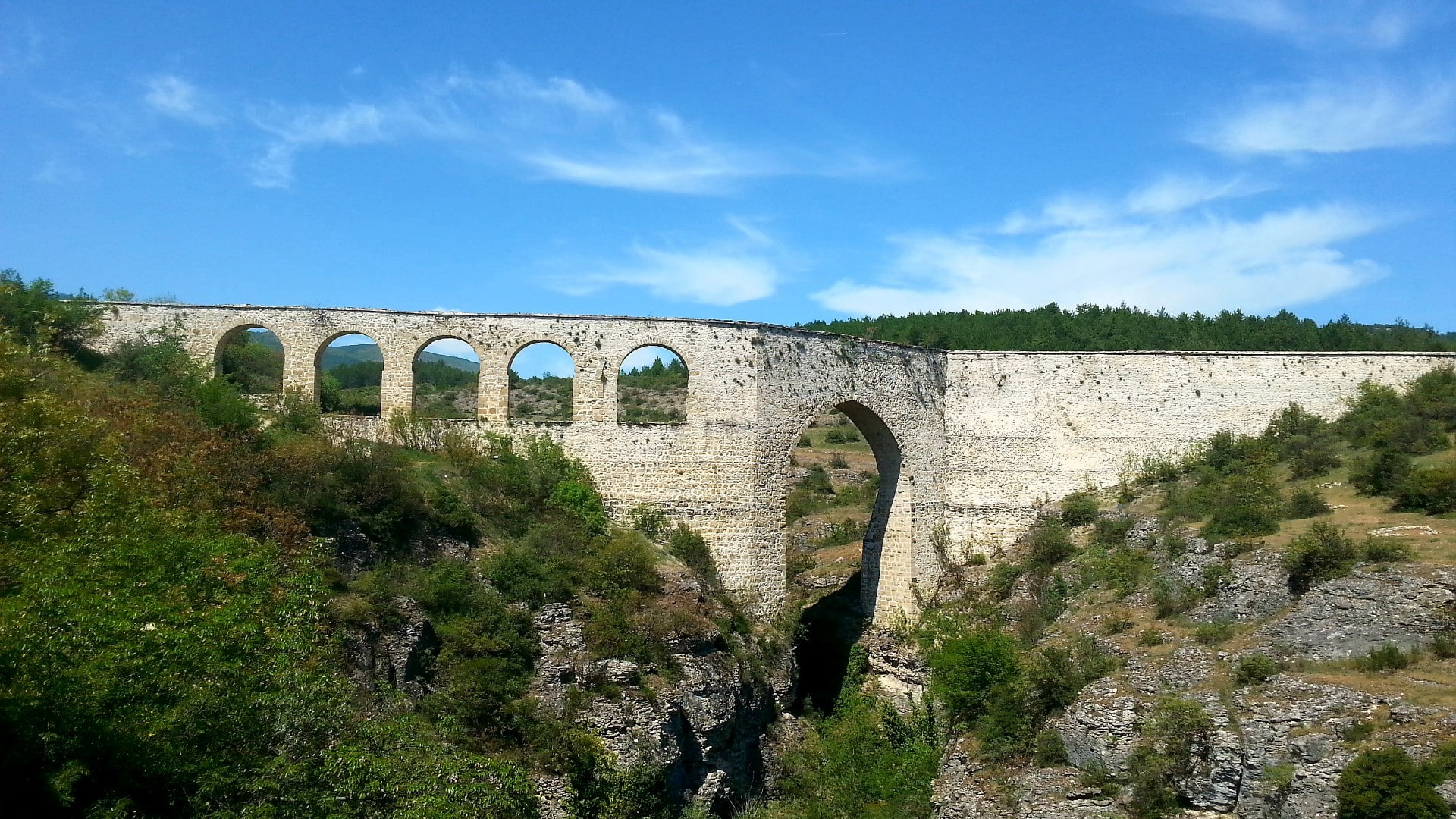 nature, history, İncekaya aqueduct, turkey, 1080P, safranbolu, aqueduct, HD Wallpaper