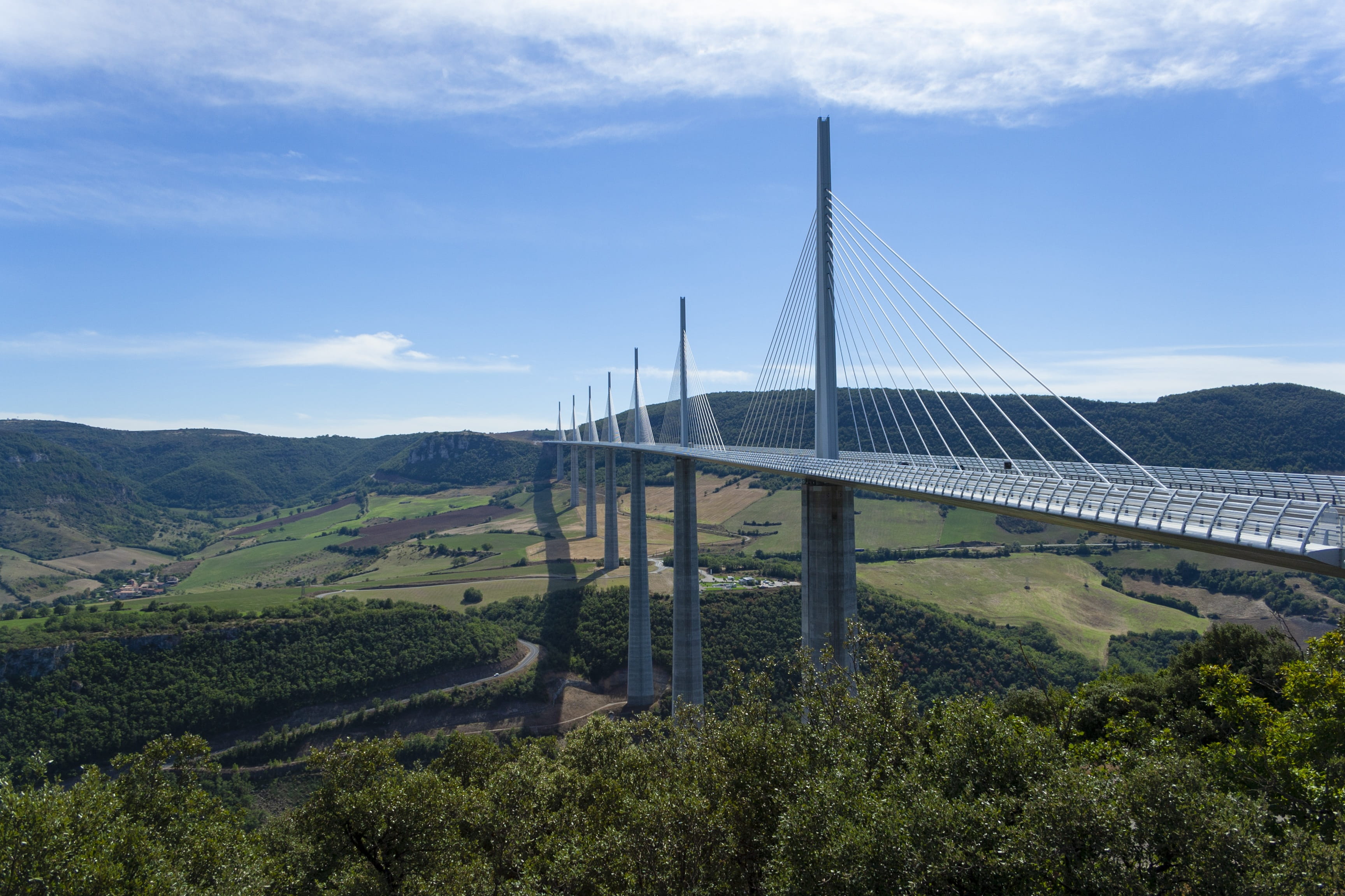 no people, transportation, tree, bridge - man made structure, connection, beauty in nature, day, nature, france, tranquility, tranquil scene, outdoors, HD Wallpaper