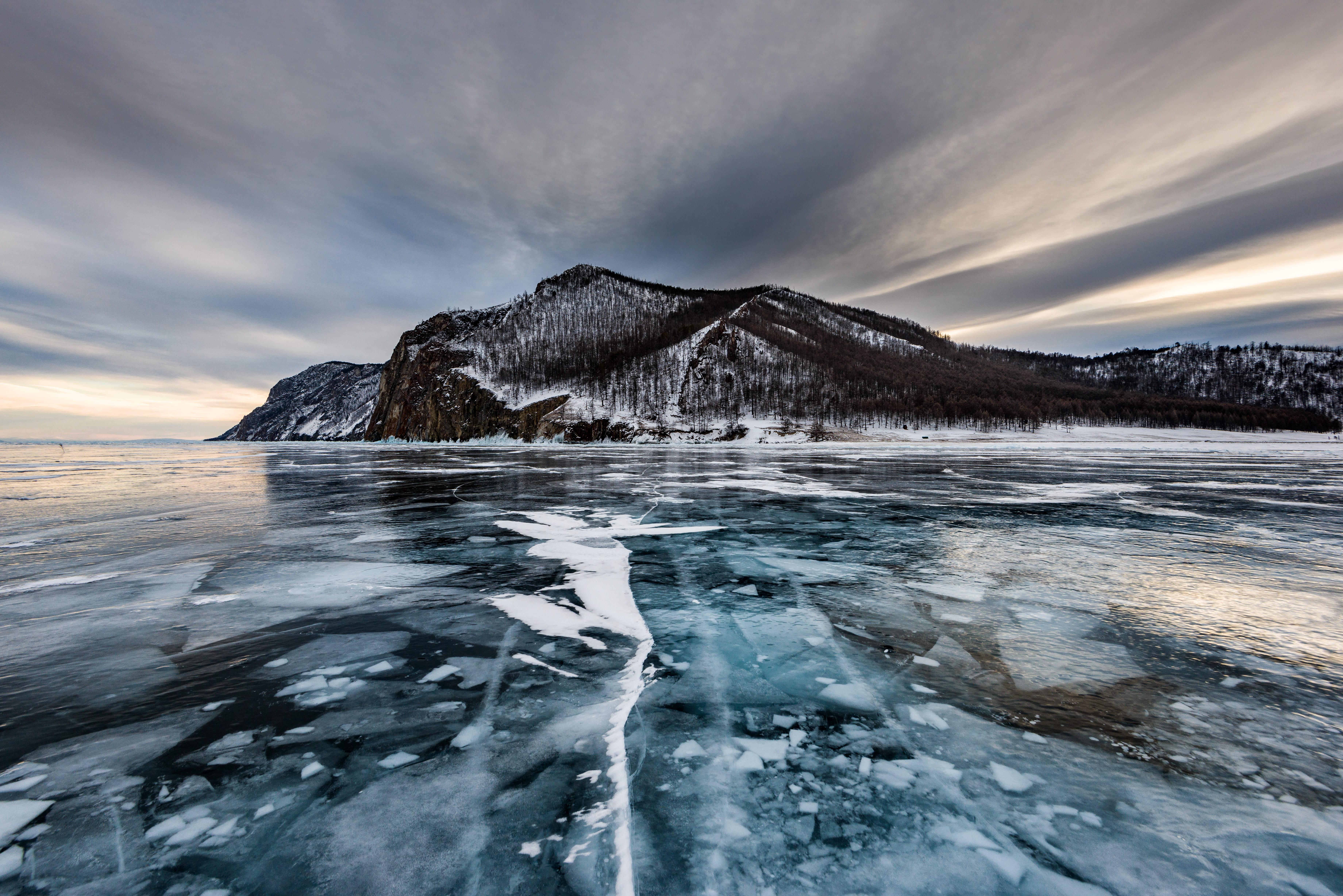 ice, lake, meterology, russium, water, gray, near, mountain, island, cloud, daytime, snowcapped mountain, melting, sky, beauty in nature, body, mountain ridge, HD Wallpaper