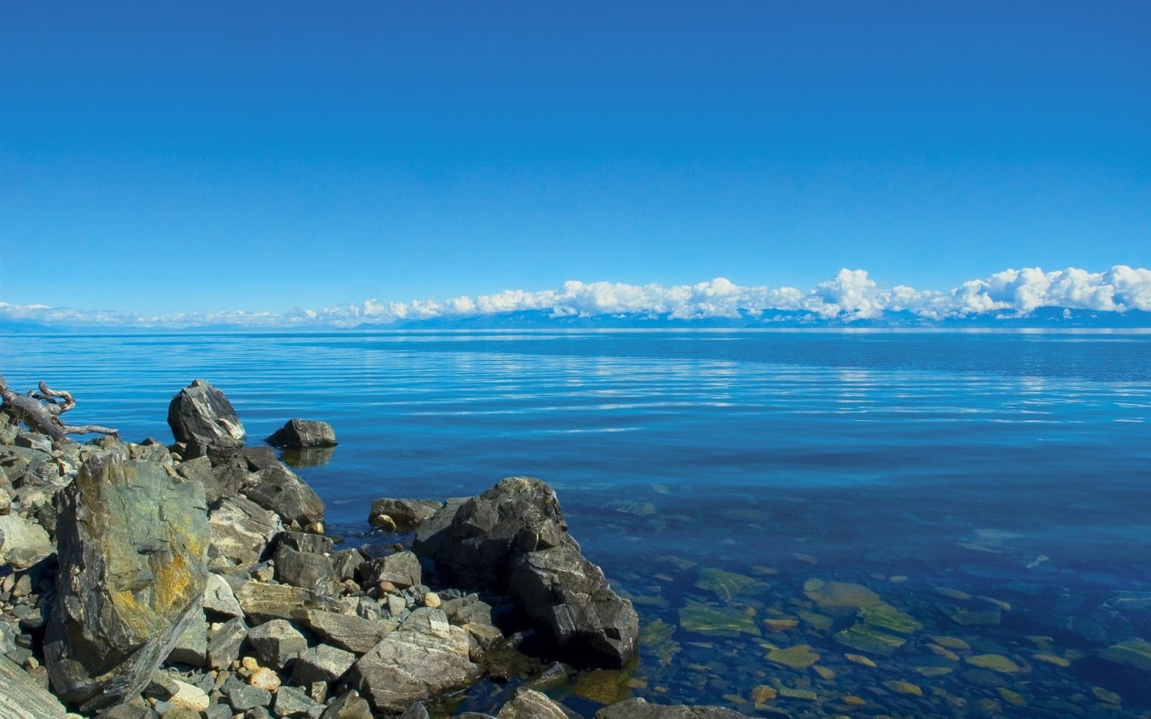 rock - Object, scenics, body, baikal, horizon, nature, horizon Over Water, beach, vacations, stones, 720P, water, outdoors, tranquility, scenics - nature, HD Wallpaper