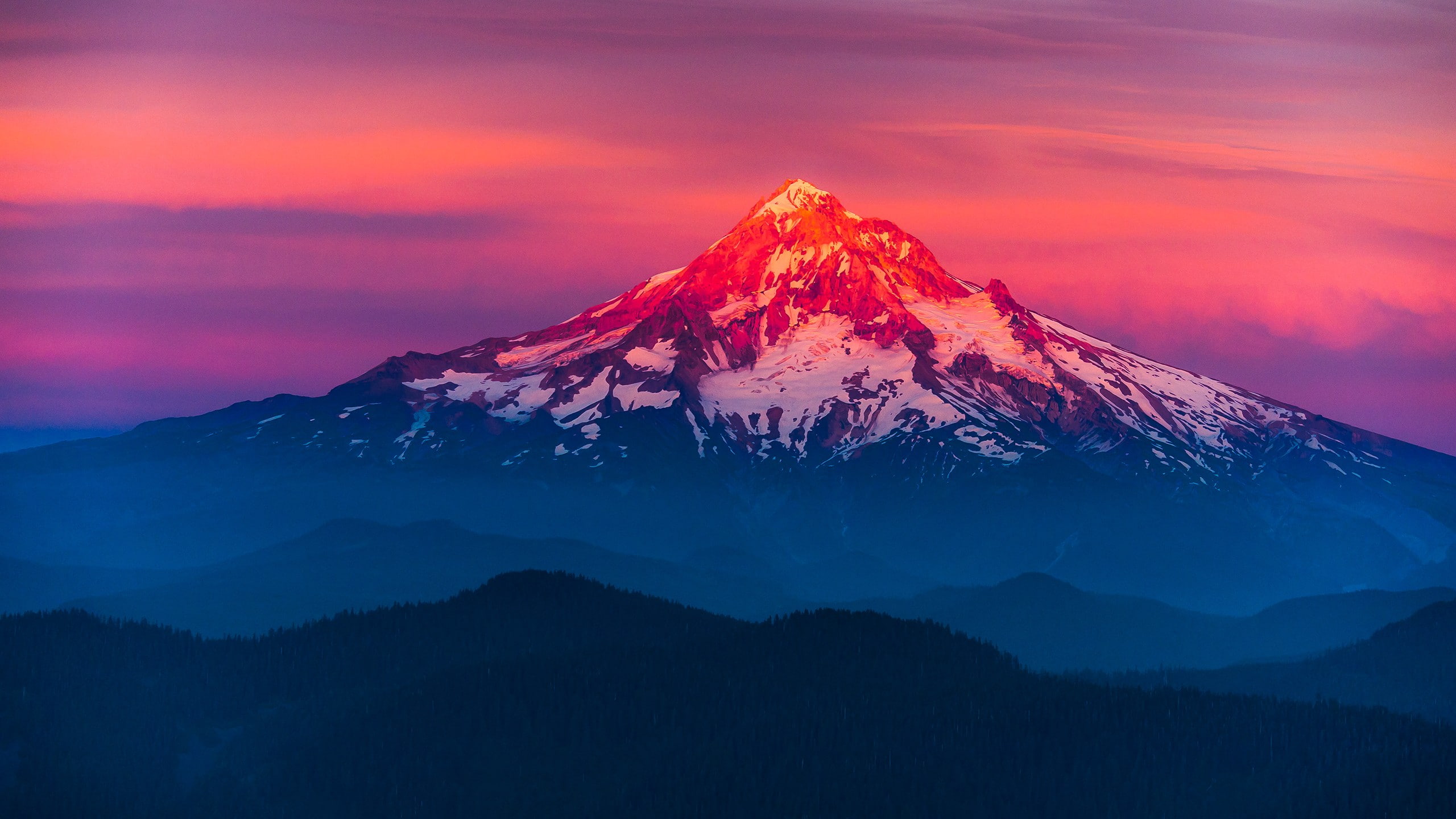 nature, larch mountain, Oregon, 2K, landscape, mountains, sky, USA, sunlight, HD Wallpaper