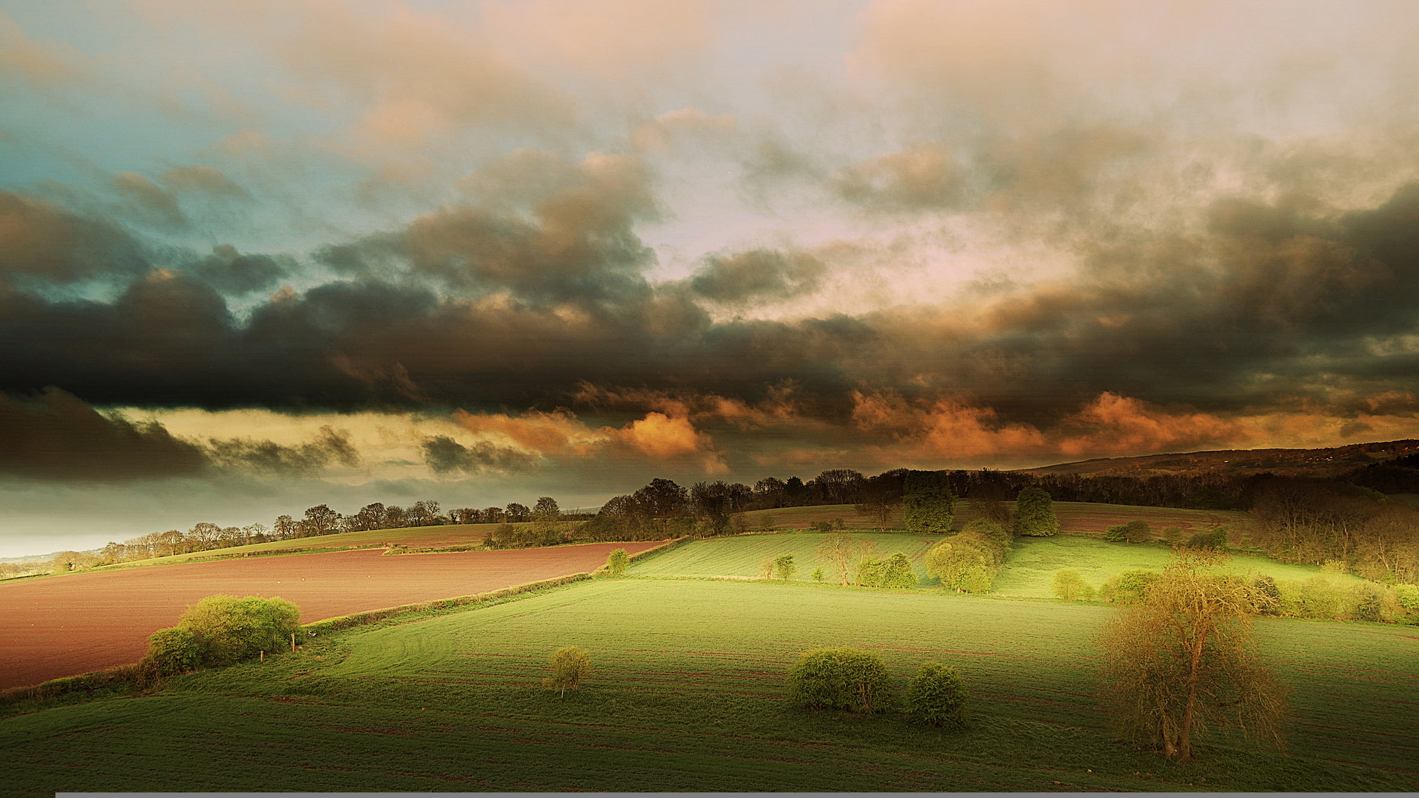 morning, County, 1080P, England, Gloucestershire, HD Wallpaper