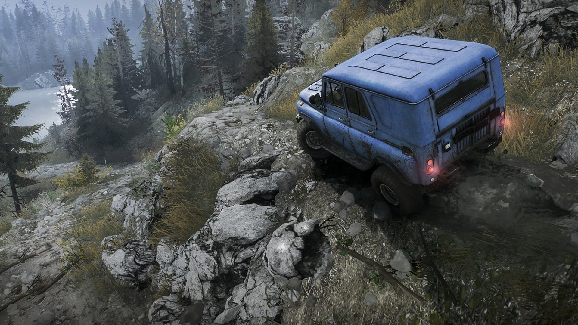 UAZ, MudRunner, 1080P, rock, Spintires, HD Wallpaper