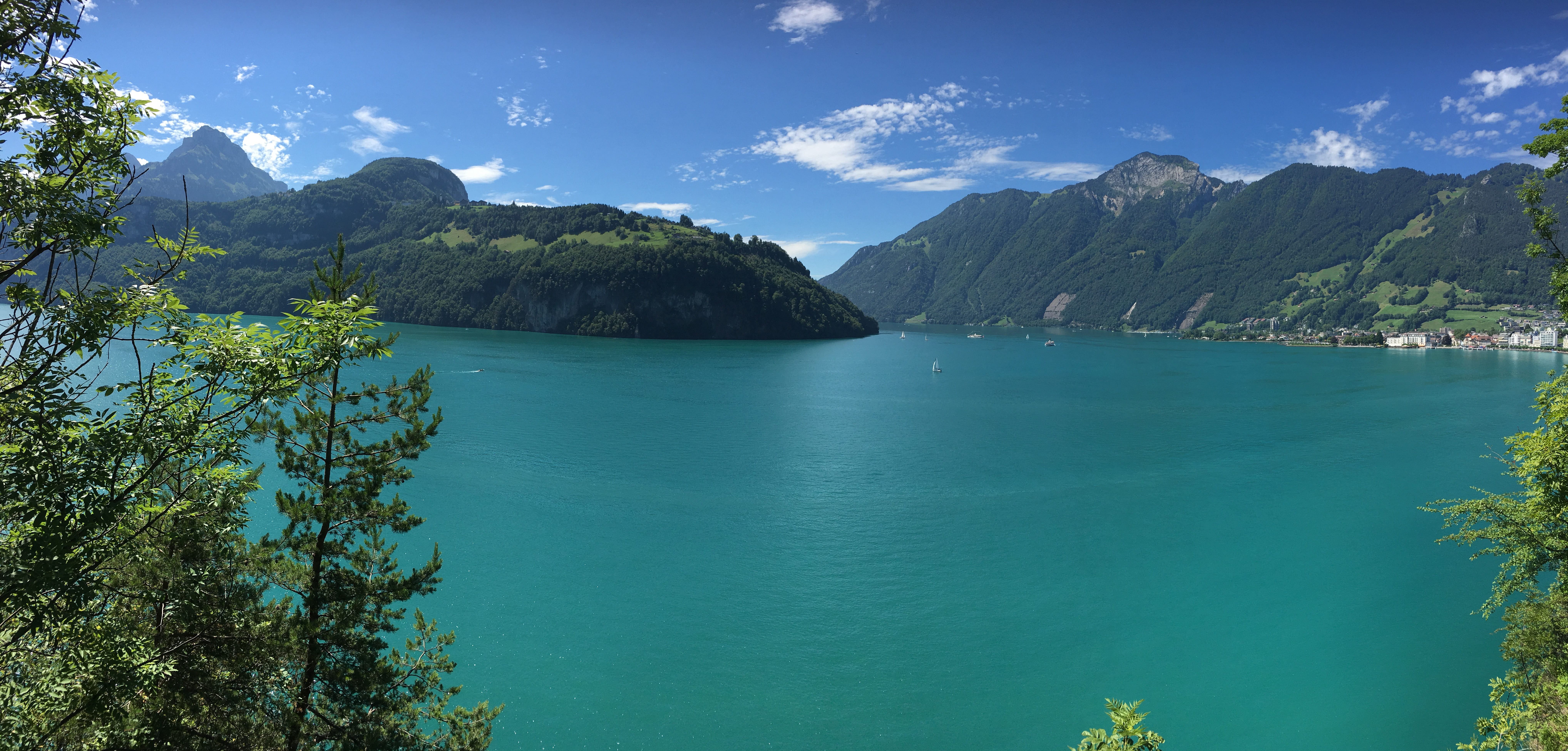 central switzerland, beauty in nature, foothills of the alps, environment, nature, mountain, weather, sea, view, sky, landscape, water, turquoise colored, HD Wallpaper