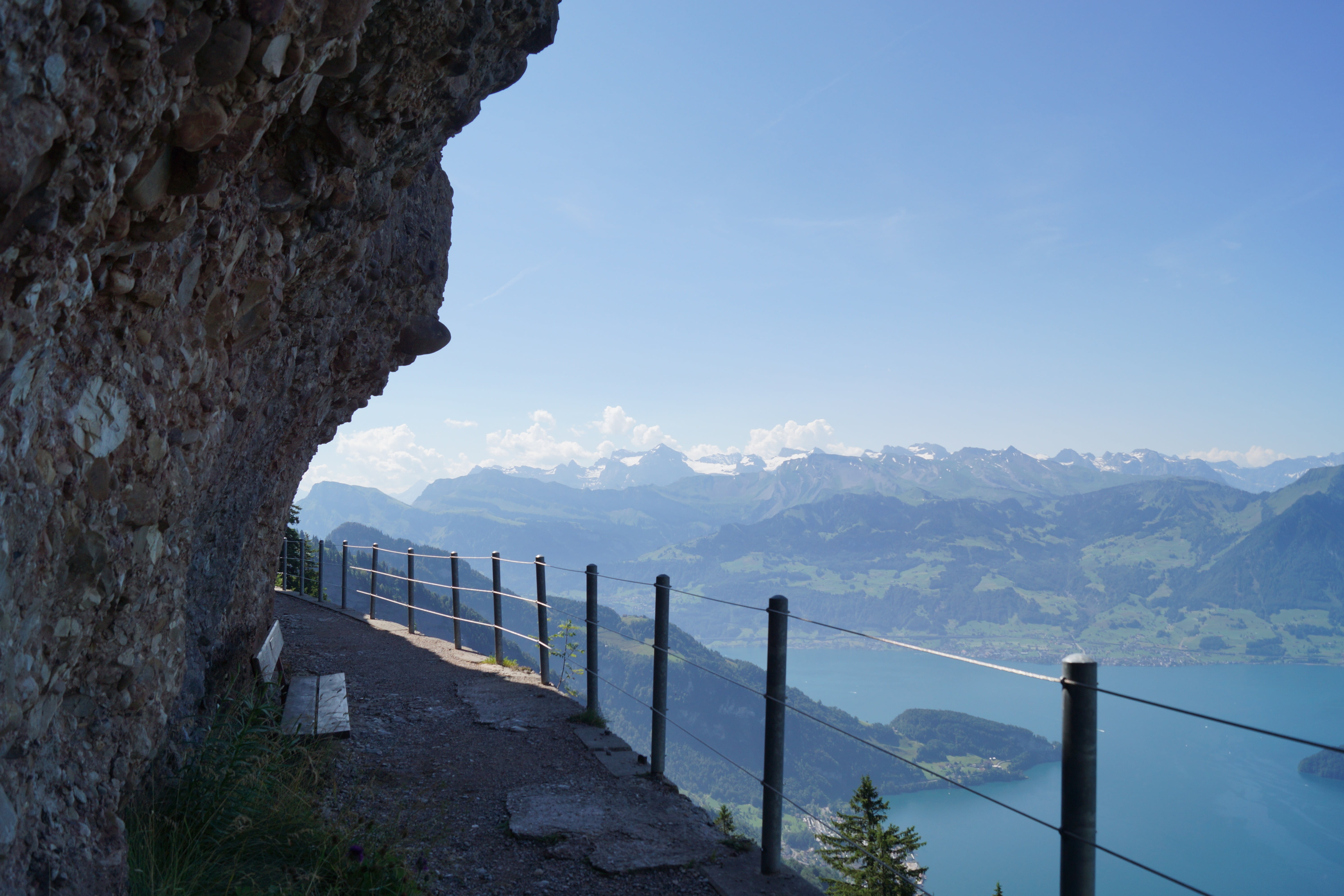 tranquil scene, panorama, outdoors, lake lucerne region, lake, day, felsenweg, nature, scenics - nature, tranquility, mountain, alpine, idyllic, hike, hiking, HD Wallpaper