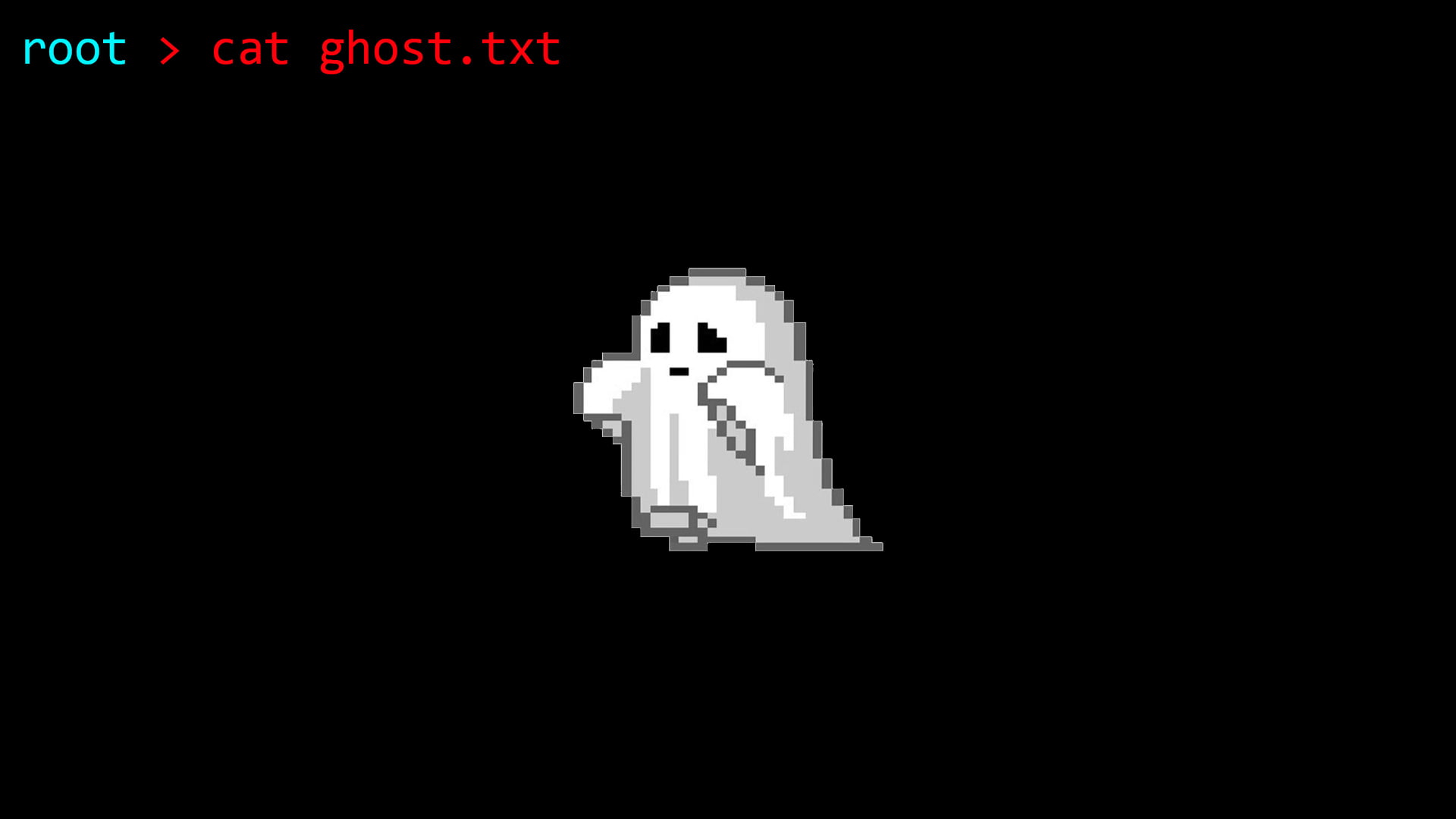 Root, Linux, 1080P, black, pixels, minimalism, dark, pixel art, ghost, HD Wallpaper