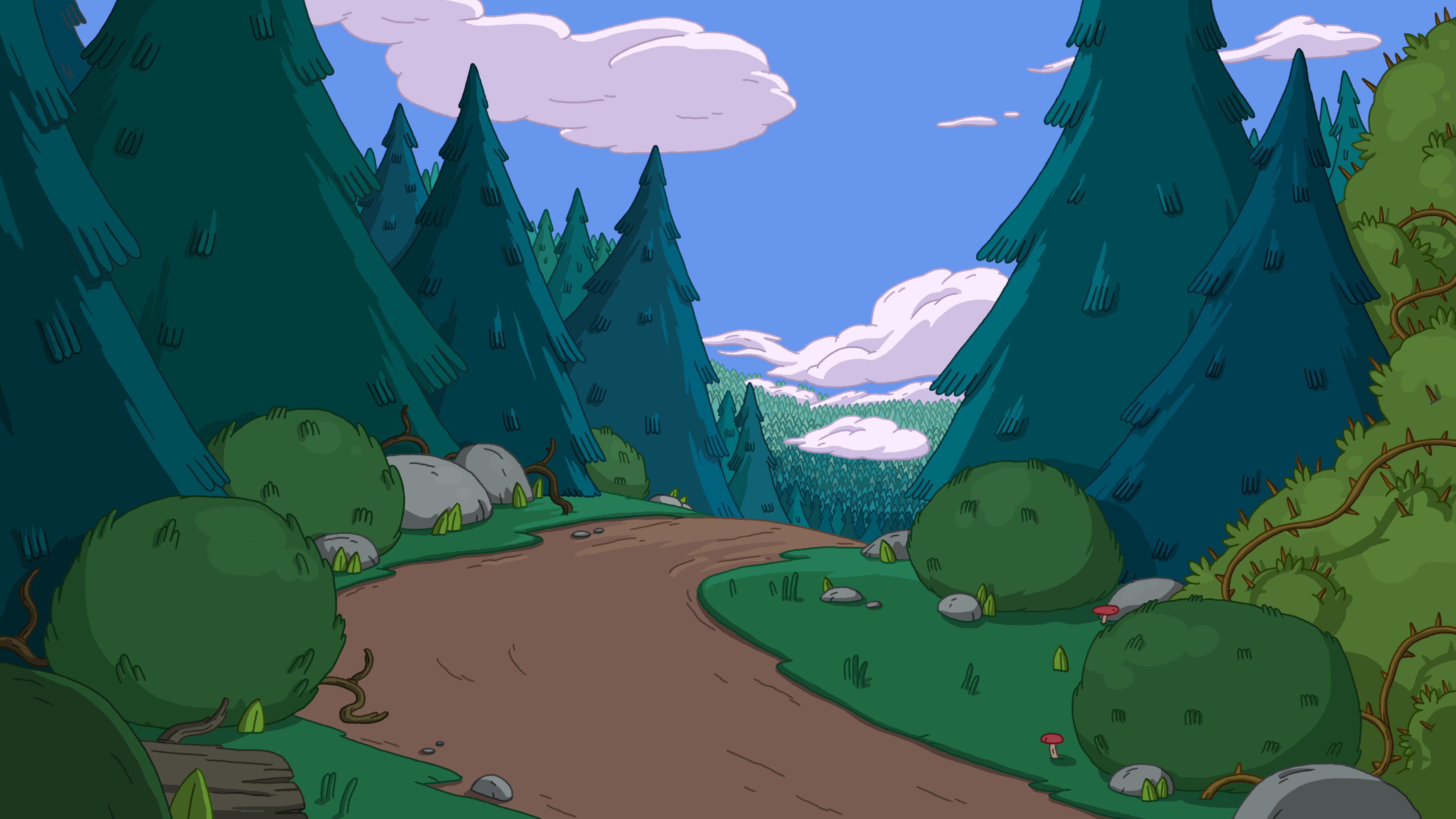 Adventure Time, pathway, cartoon, 4K, HD Wallpaper