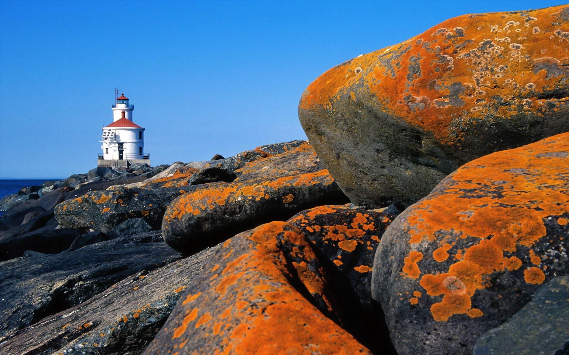 point, light, 1080P, wisconsin, white, concrete, 1920x1200, lighthouse, point light, world, red, HD Wallpaper