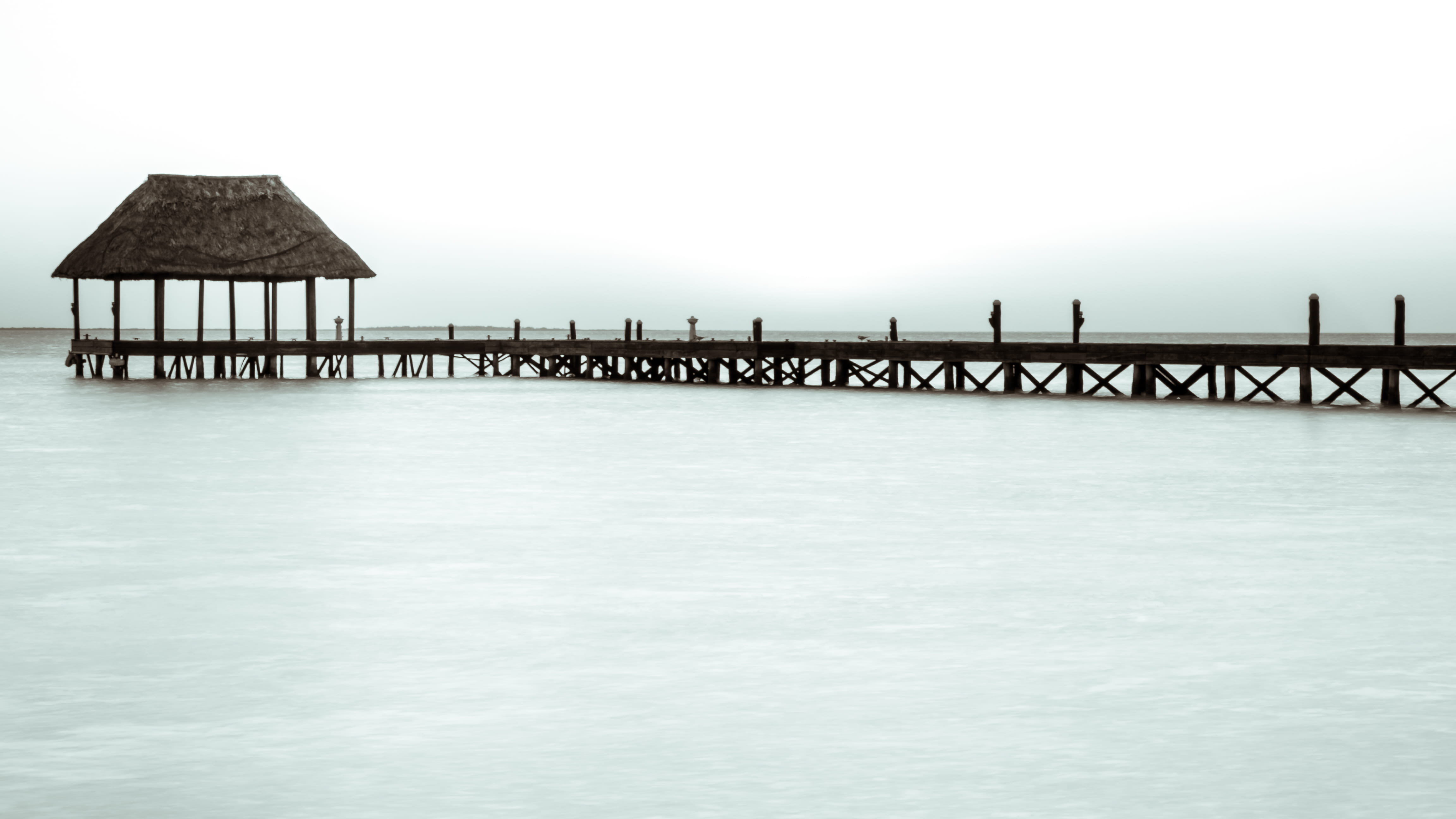 isla holbox, peaceful, stilt house, scenics - nature, quiet, tranquility, tranquil scene, beauty in nature, waterfront, outdoors, no people, evening, day, HD Wallpaper