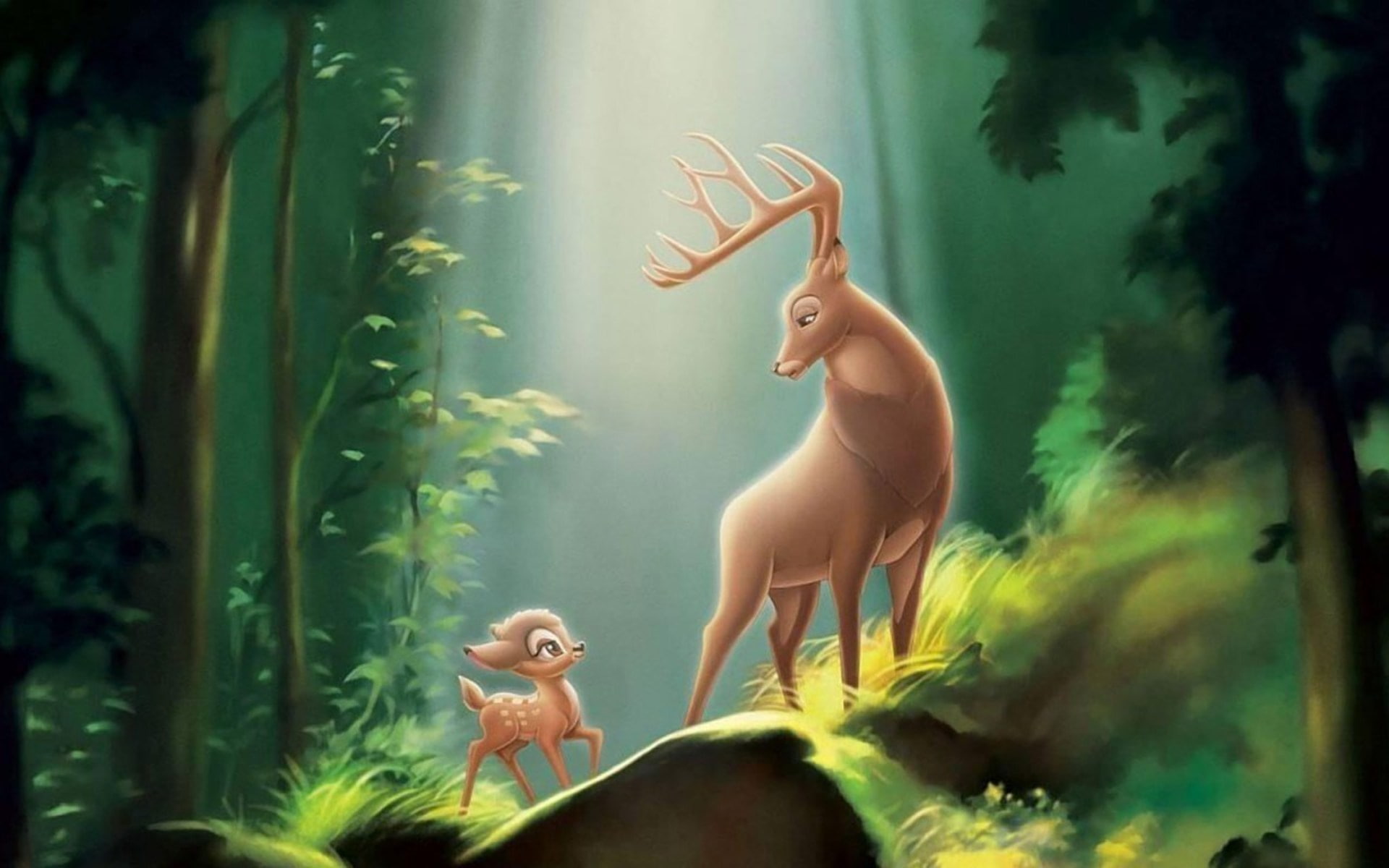 bambi, 1080P, father, forest, great, prince, HD Wallpaper