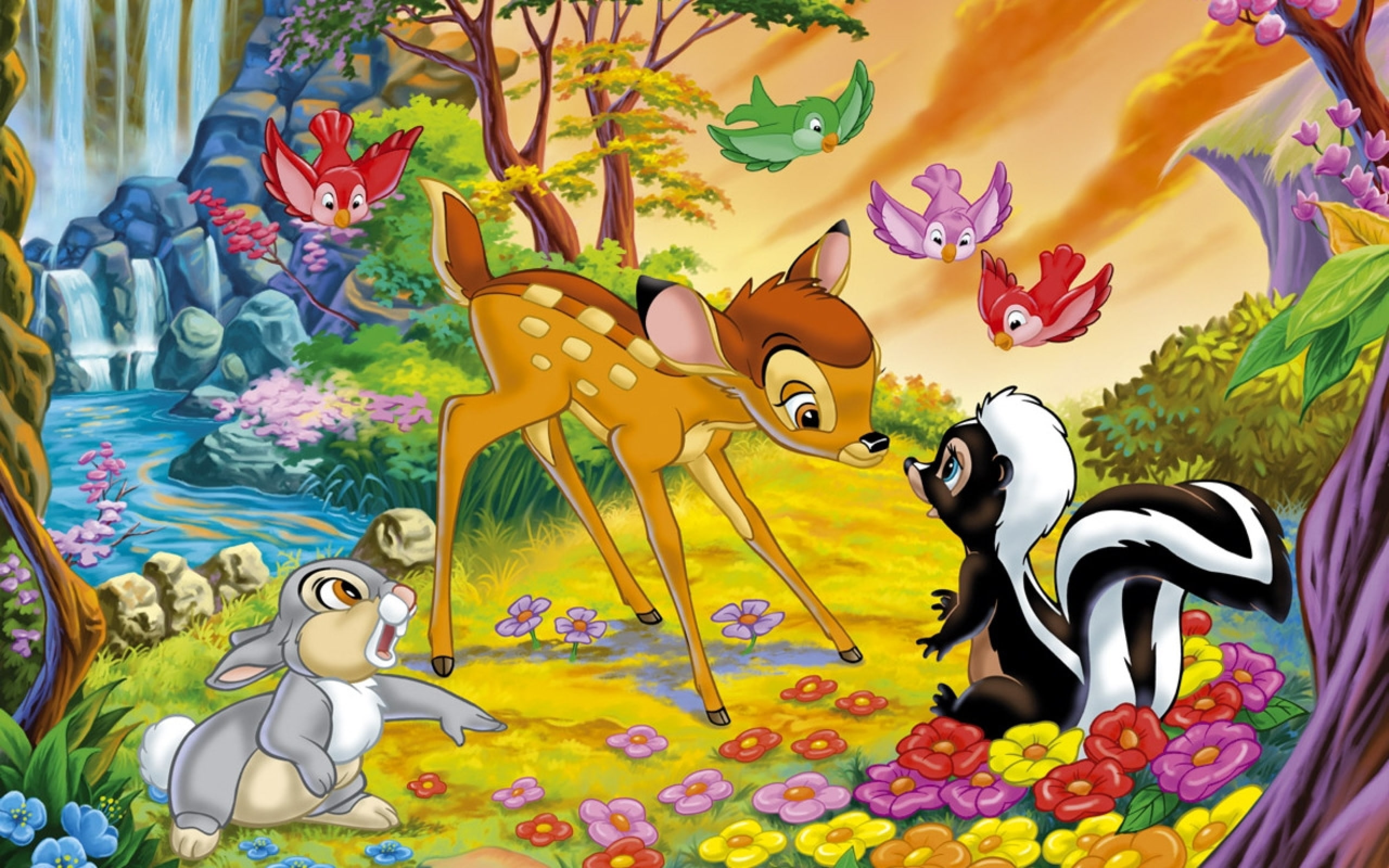 thumper, flower, hd, rabbit, 2K, bambi, HD Wallpaper