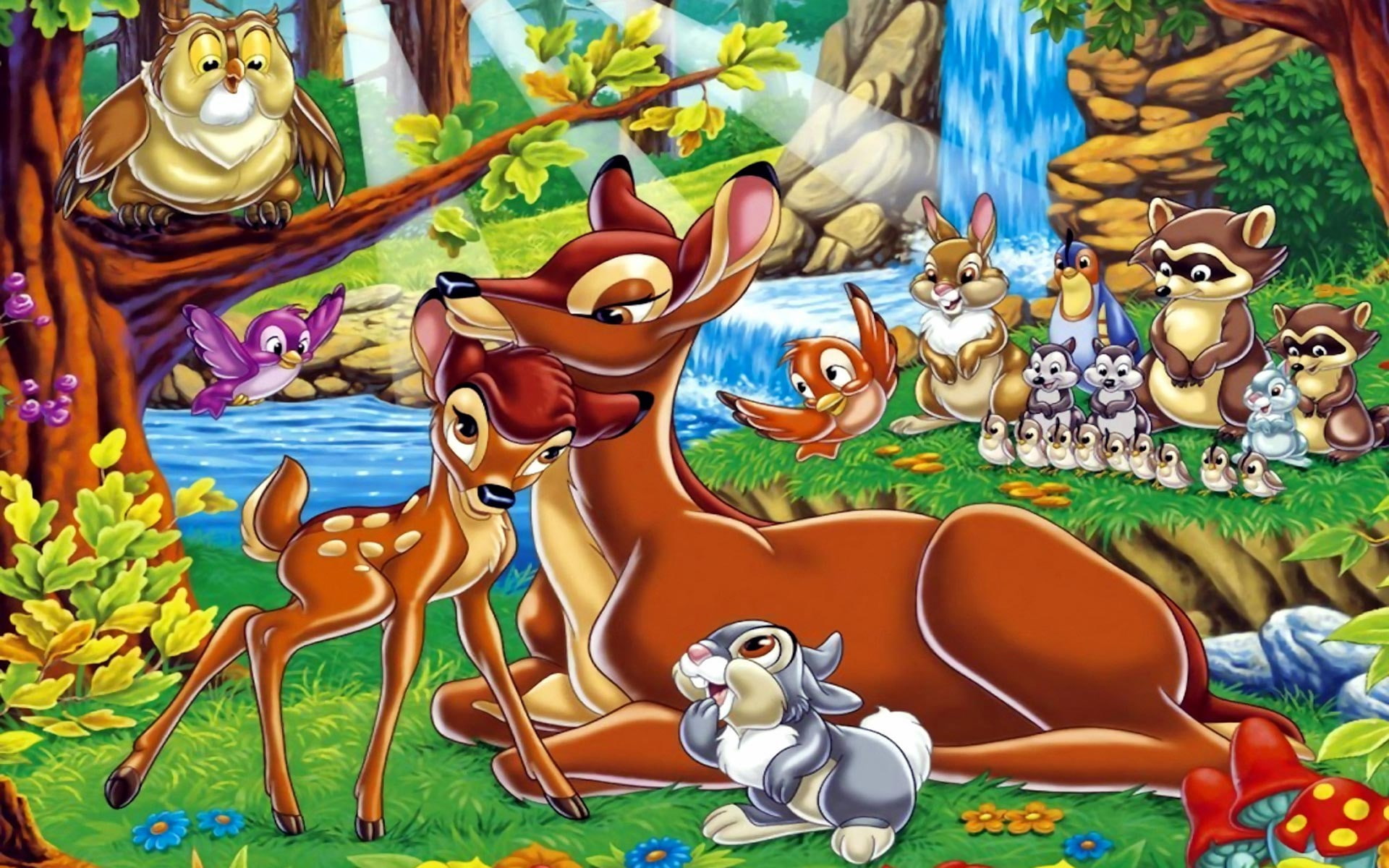 sculpture, place of worship, religion, craft, human representation, spirituality, bambi, amusement park, day, outdoors, representation, 1080P, mammal, HD Wallpaper
