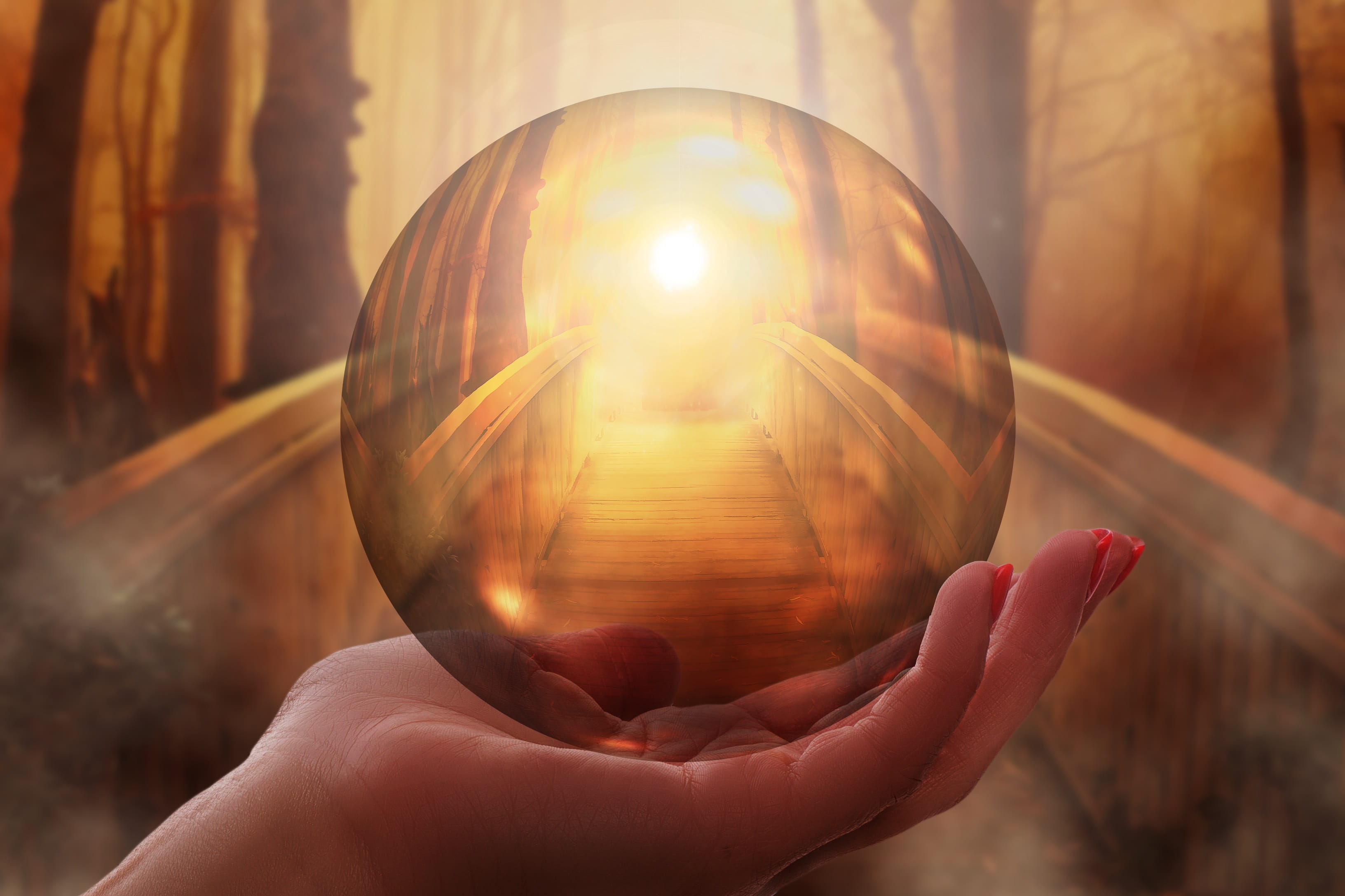 light, one person, outdoors, close-up, lifestyles, crystal ball, bubble, unrecognizable person, real people, body part, holding, human hand, bridge, hope, HD Wallpaper